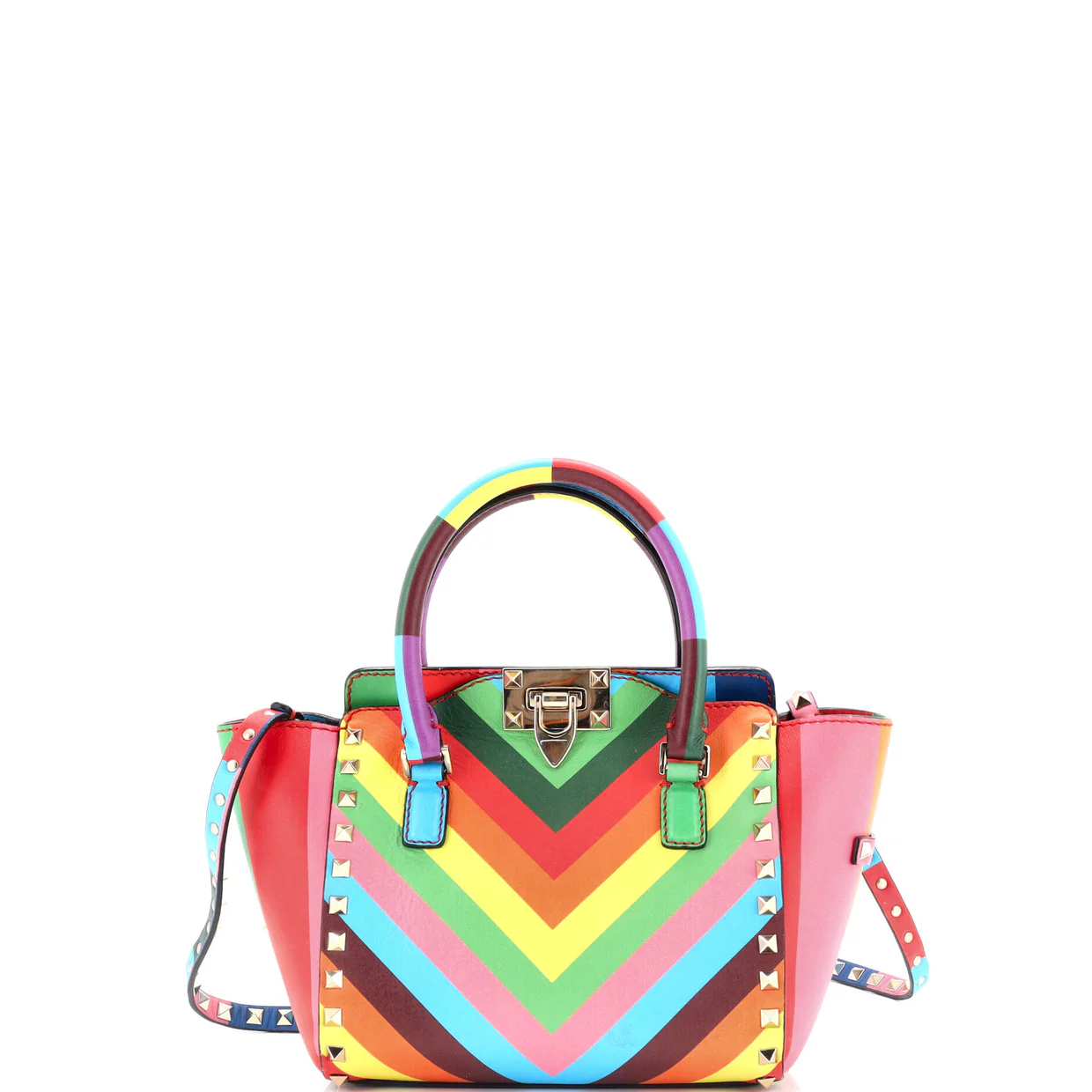 1973 Rockstud Tote Rigid Leather Mini - Deep Luxury