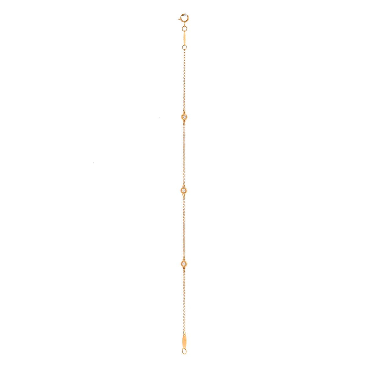 Elsa Peretti Diamonds by the Yard 3 Stone Bracelet 18K Rose Gold with Diamonds - Deep Luxury