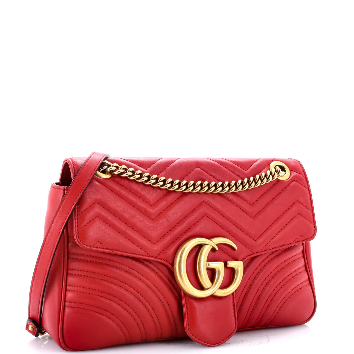 GG Marmont Flap Bag Matelasse Leather Medium - Deep Luxury