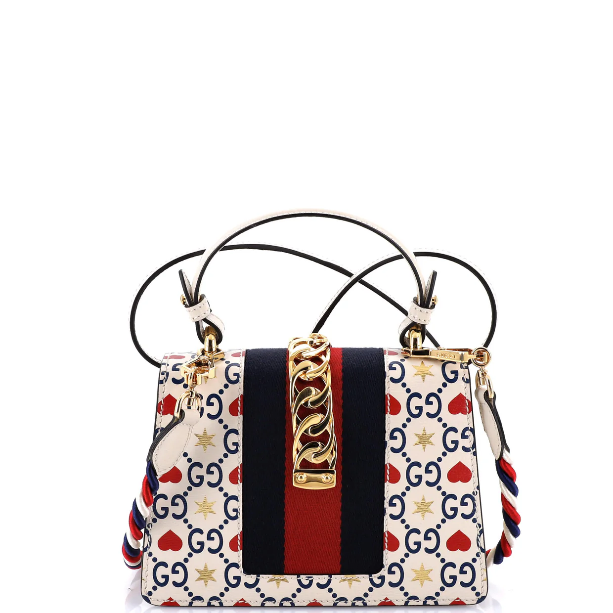 Sylvie Top Handle Bag Limited Edition Valentines GG Printed Leather Mini - Deep Luxury