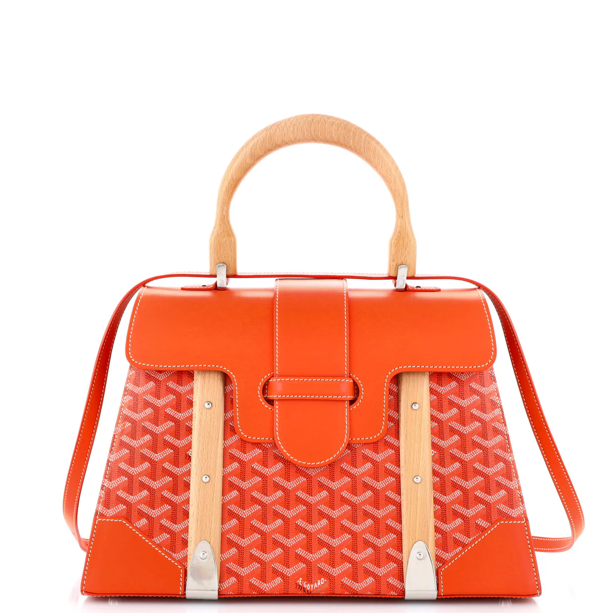 Saigon Top Handle Bag Coated Canvas with Leather MM - Deep Luxury