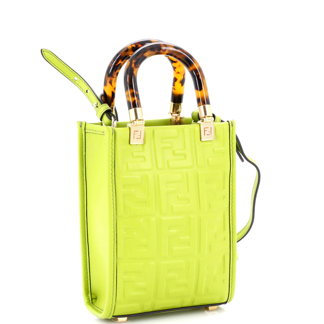 Sunshine Shopper Tote Zucca Embossed Leather Mini - Deep Luxury