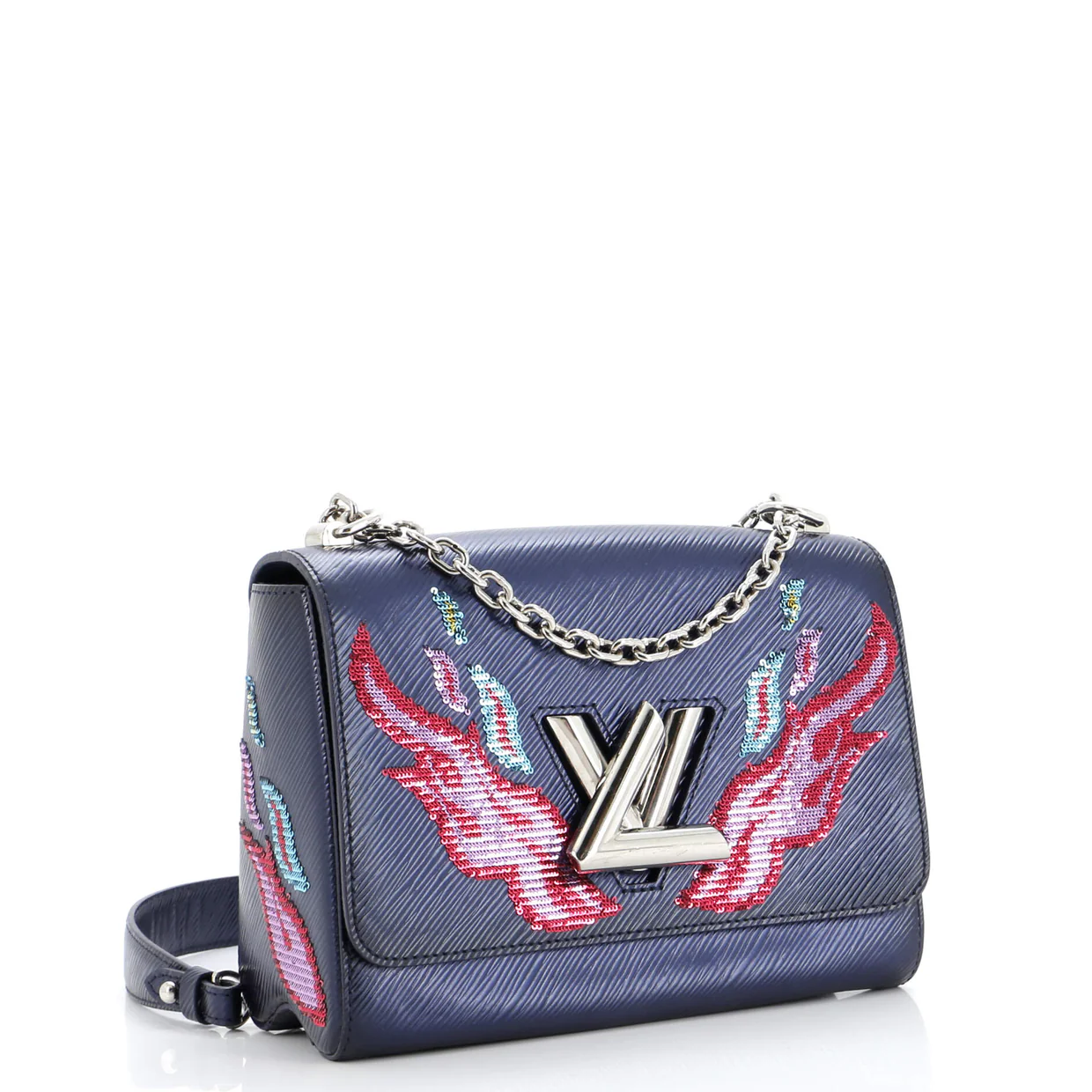 Twist Handbag Epi Leather with Sequins MM - Deep Luxury