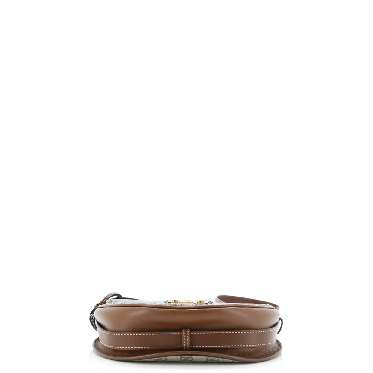 Padlock Saddle Shoulder Bag GG Coated Canvas and Leather Small - Deep Luxury