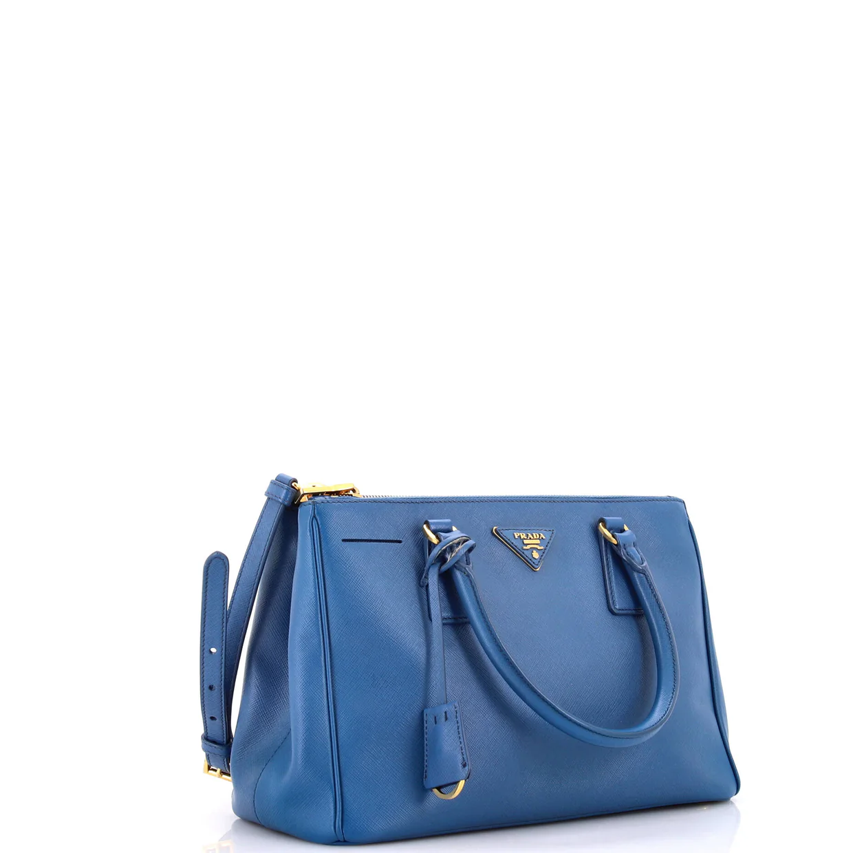 Double Zip Lux Tote Saffiano Leather Small - Deep Luxury