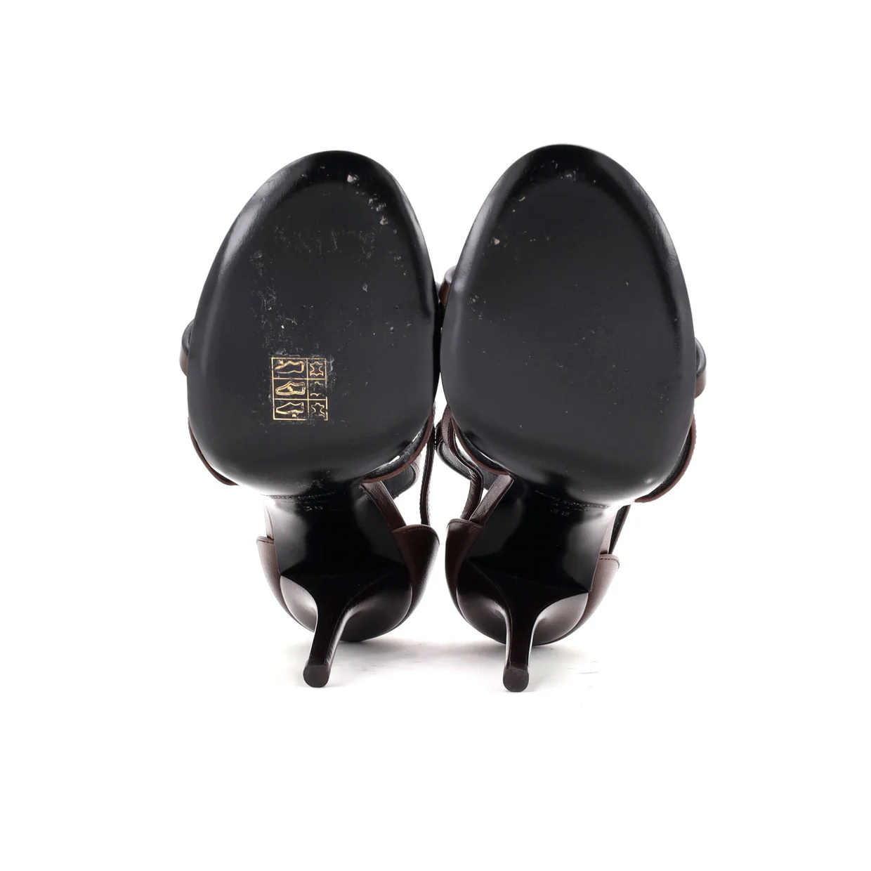 Women's Cassandra Heeled Sandals Leather 100 - Deep Luxury