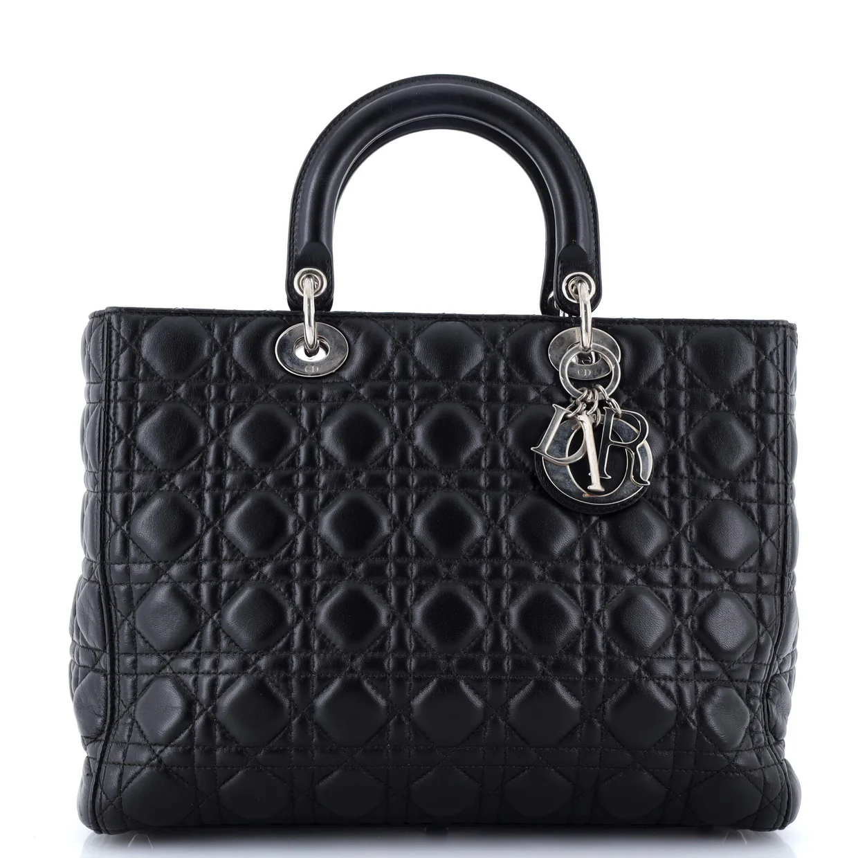 Lady Dior Bag Cannage Quilt Lambskin Large - Deep Luxury