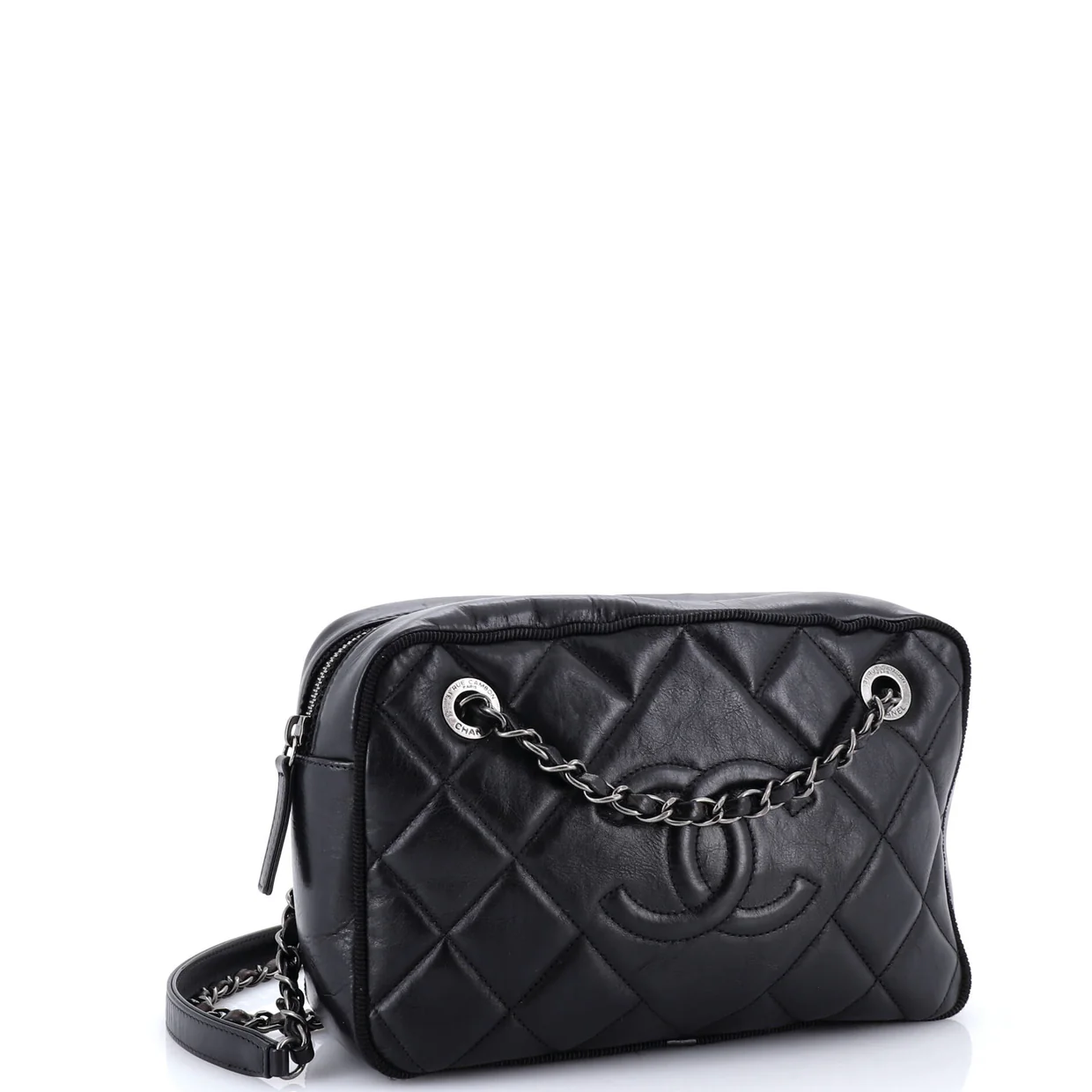 Ballerine Camera Case Bag Quilted Calfskin Medium - Deep Luxury