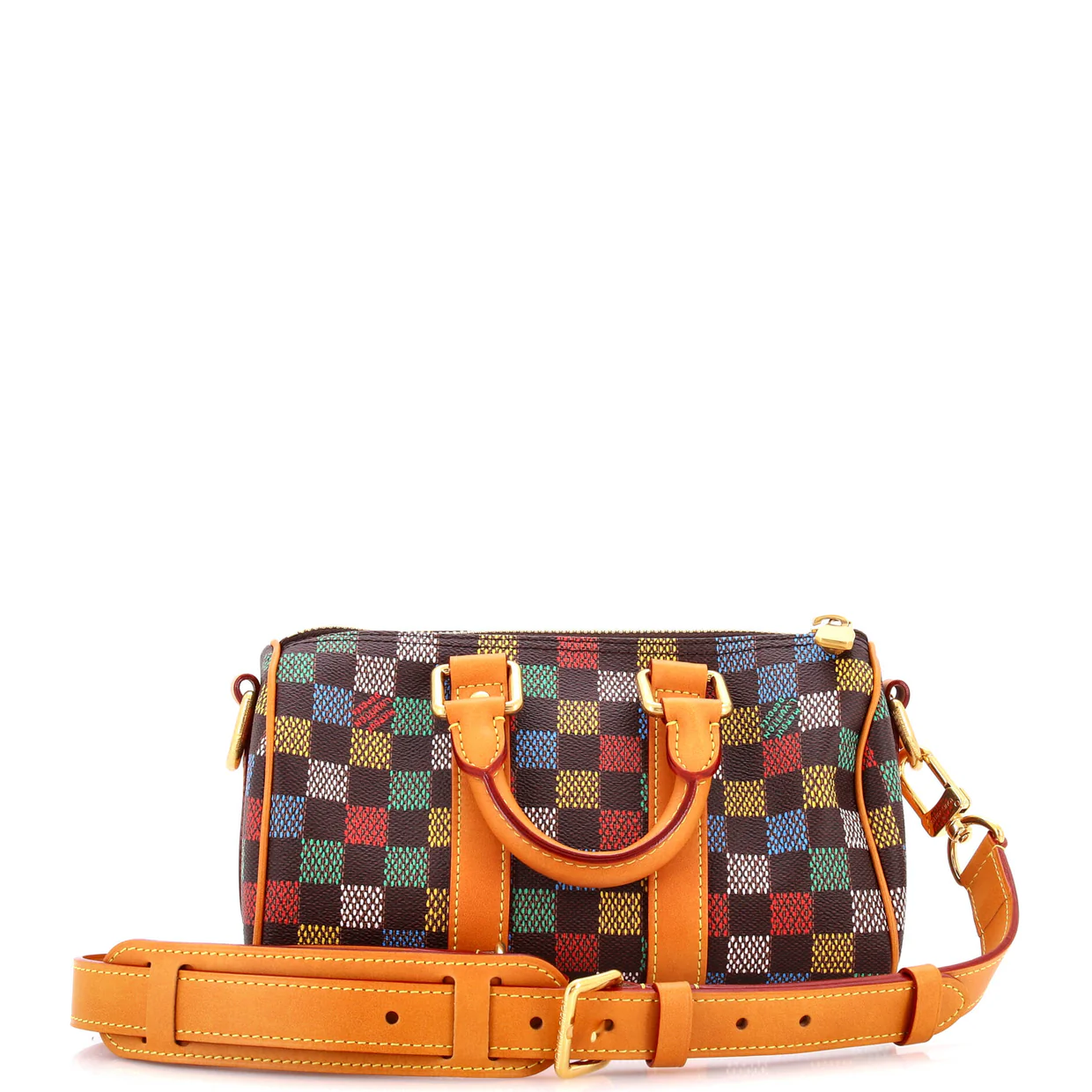 Keepall Bandouliere Bag Pharrell Williams LV Vers Damier Canvas 25 - Deep Luxury