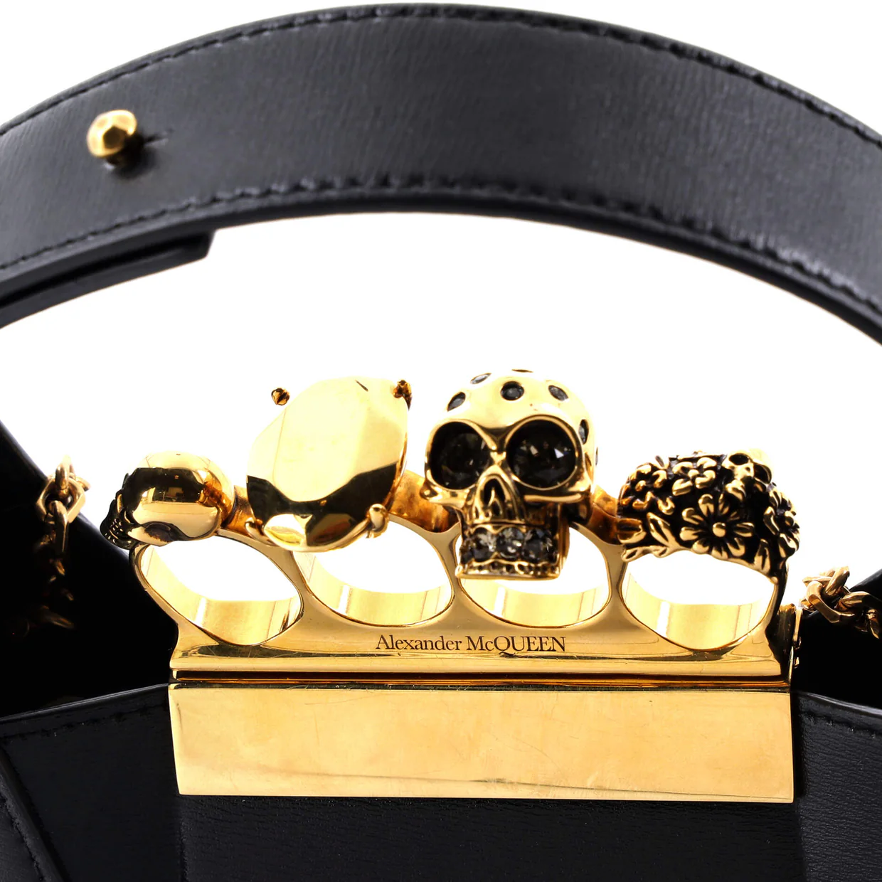Jewelled Hobo Leather Mini - Deep Luxury