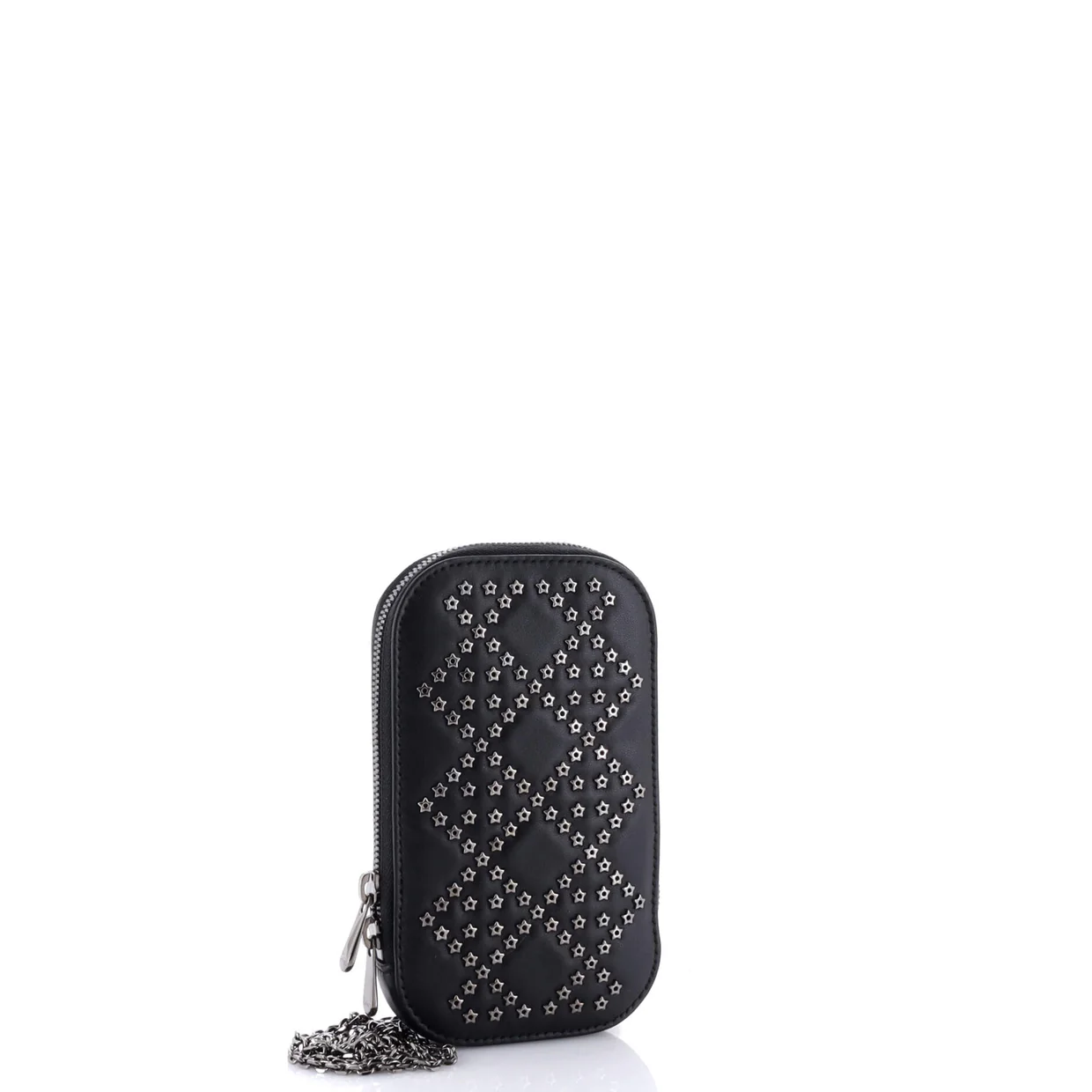 Lady Dior Phone Holder on Chain Studded Leather - Deep Luxury