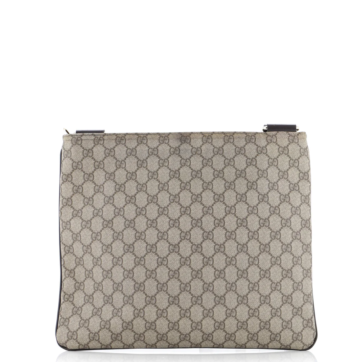 Zip Top Messenger Bag GG Coated Canvas Large - Deep Luxury