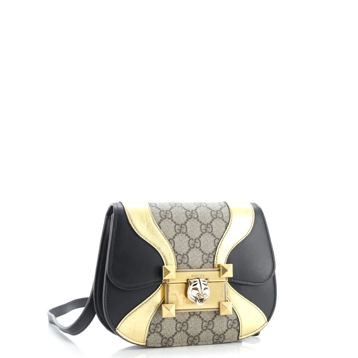 Osiride Shoulder Bag GG Coated Canvas and Leather Small - Deep Luxury