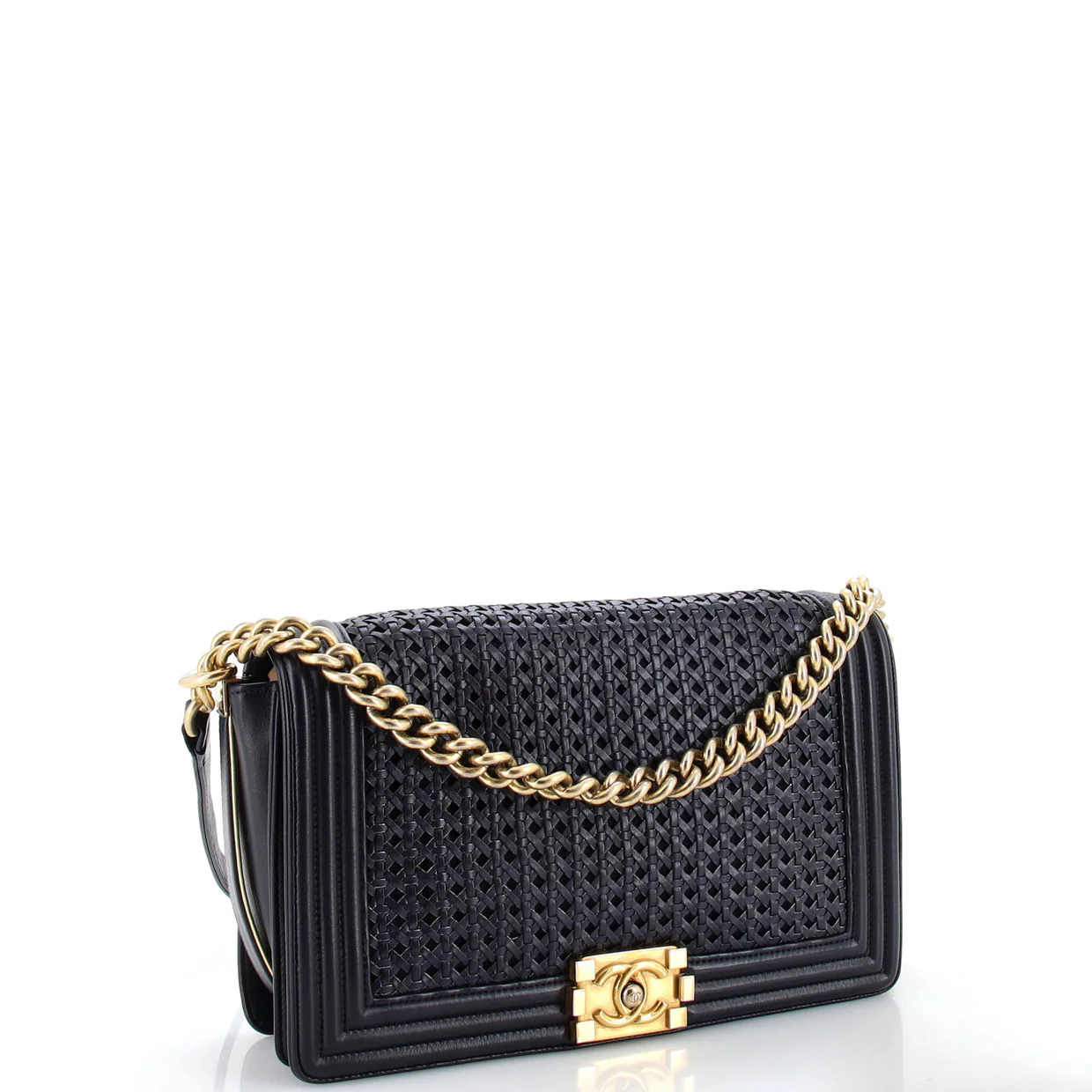 Boy Flap Bag Braided Sheepskin New Medium - Deep Luxury