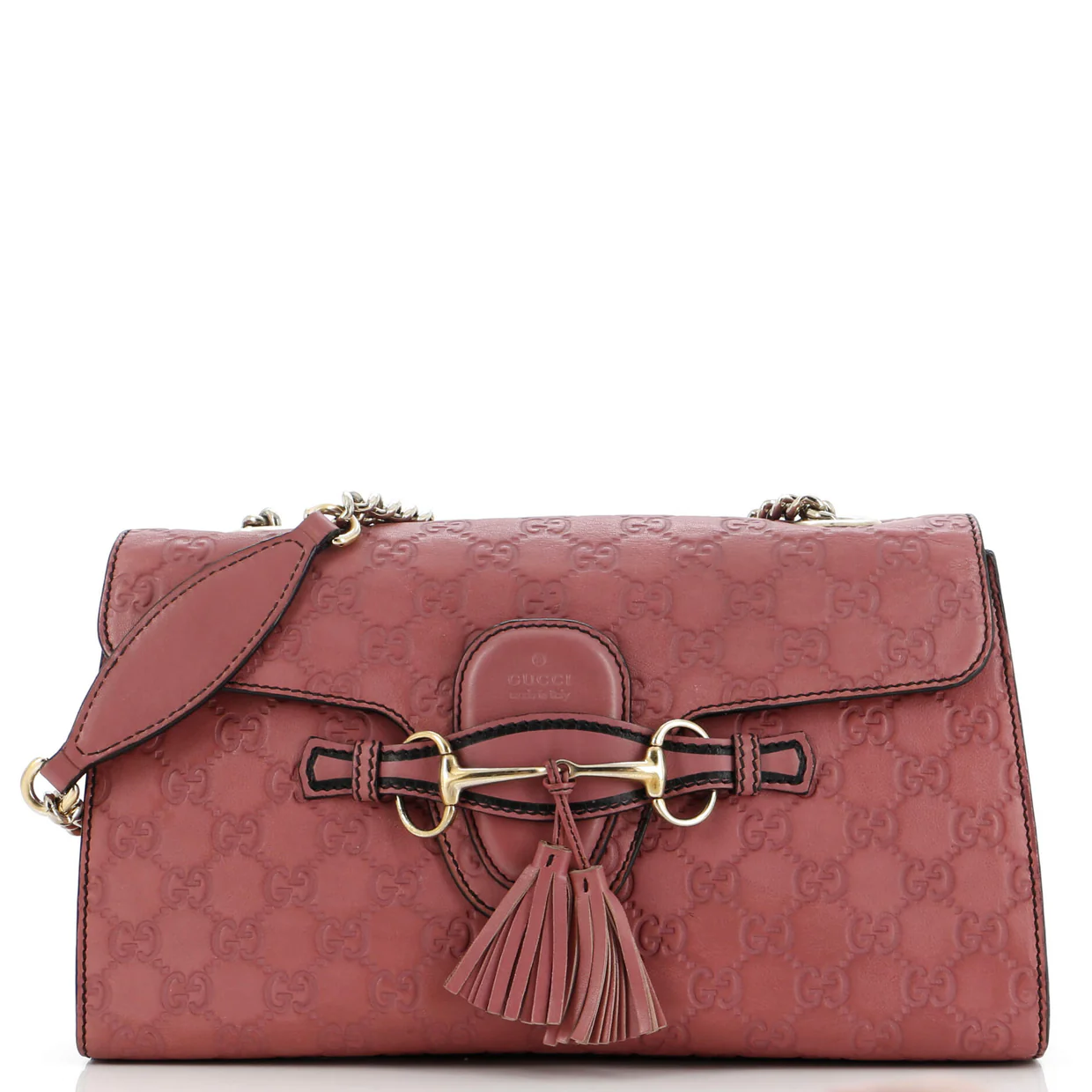 Emily Chain Flap Bag Guccissima Leather Medium - Deep Luxury
