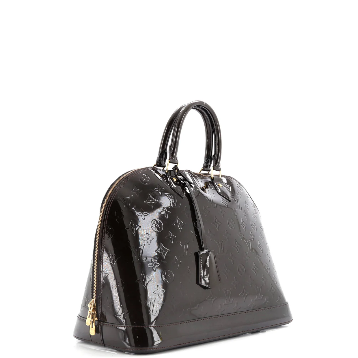 Alma Handbag Monogram Vernis GM - Deep Luxury