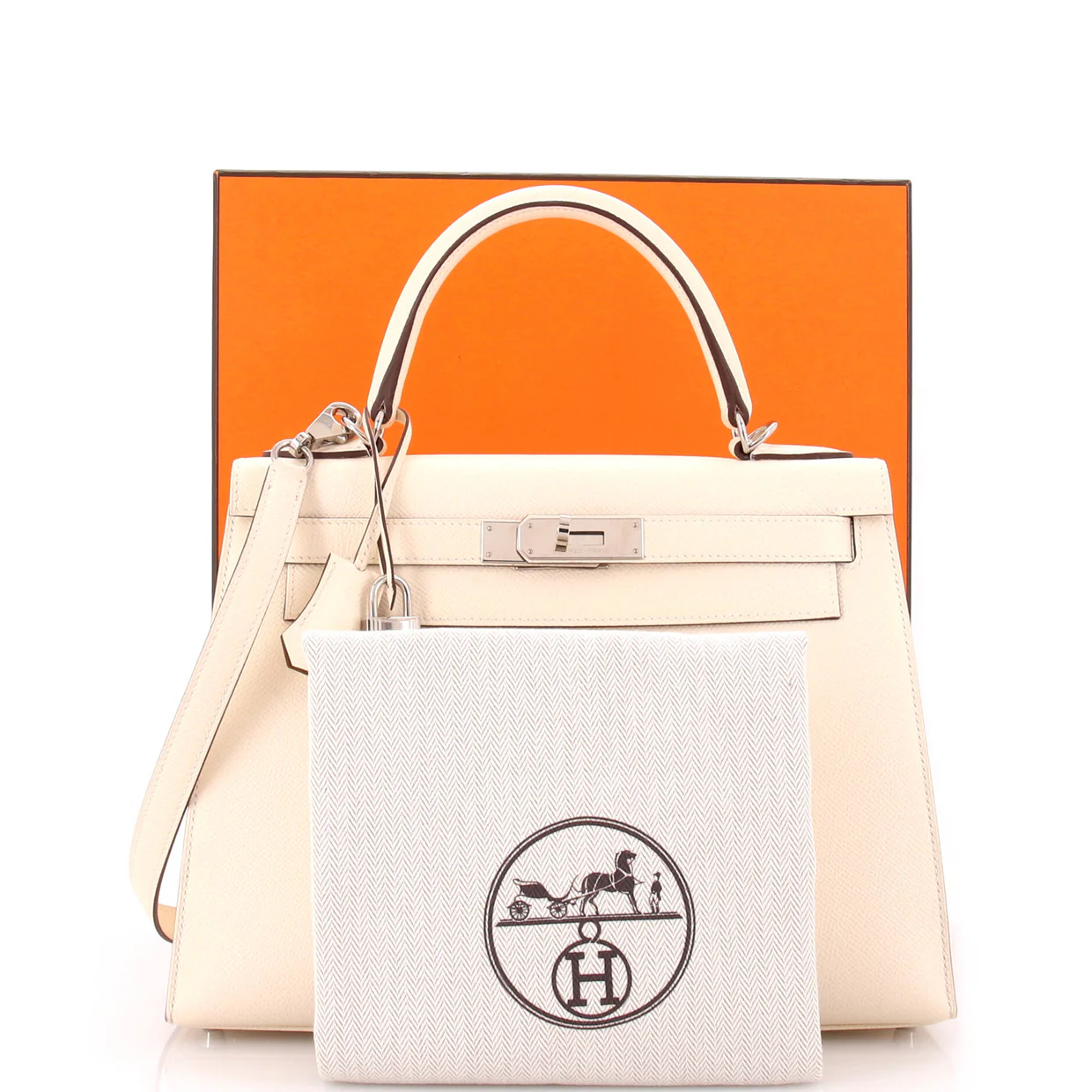 Kelly Handbag Verso Epsom with Palladium Hardware 28 - Deep Luxury