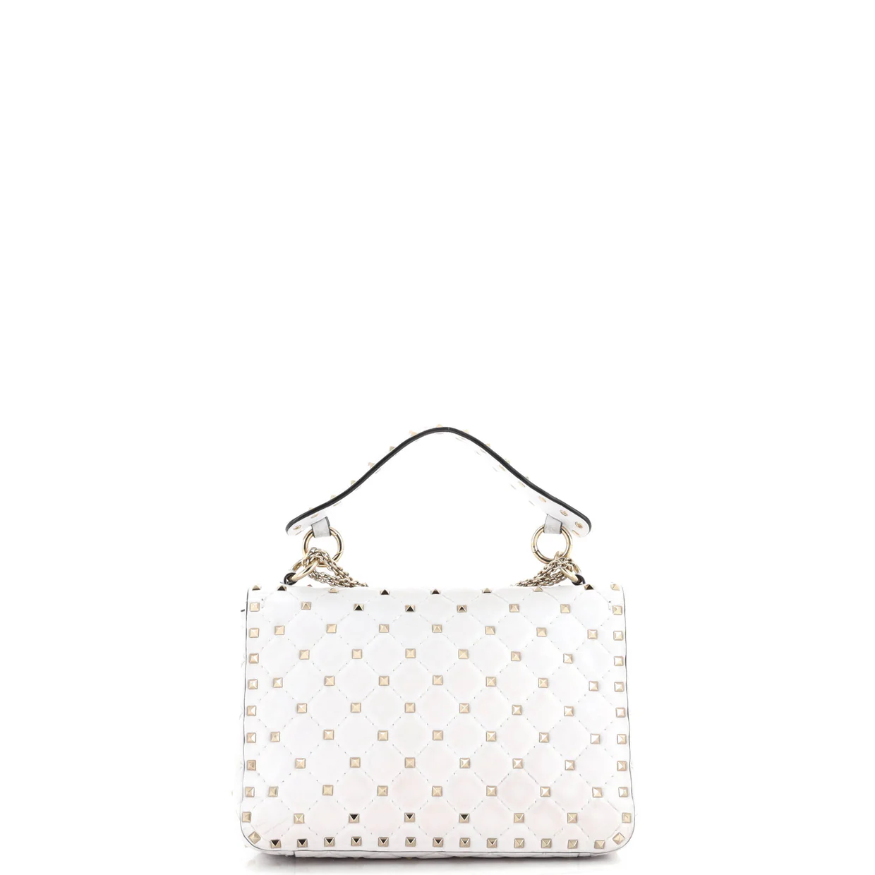 VLTN Rockstud Spike Flap Bag Quilted Leather Medium - Deep Luxury