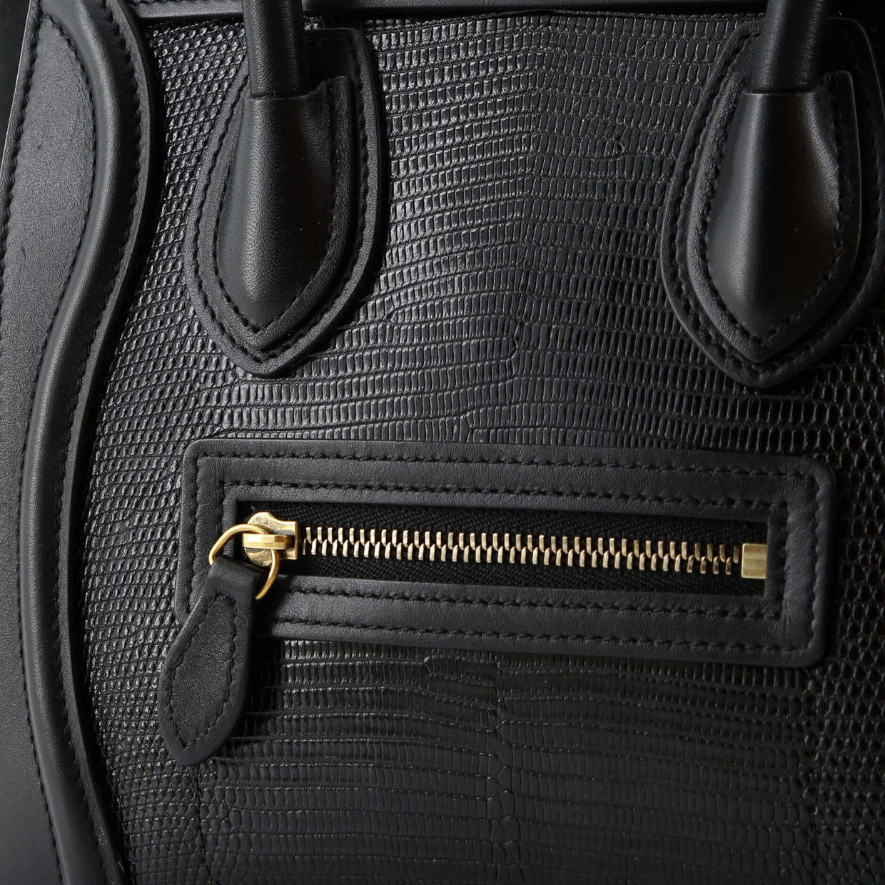 Luggage Bag Lizard and Leather Nano - Deep Luxury