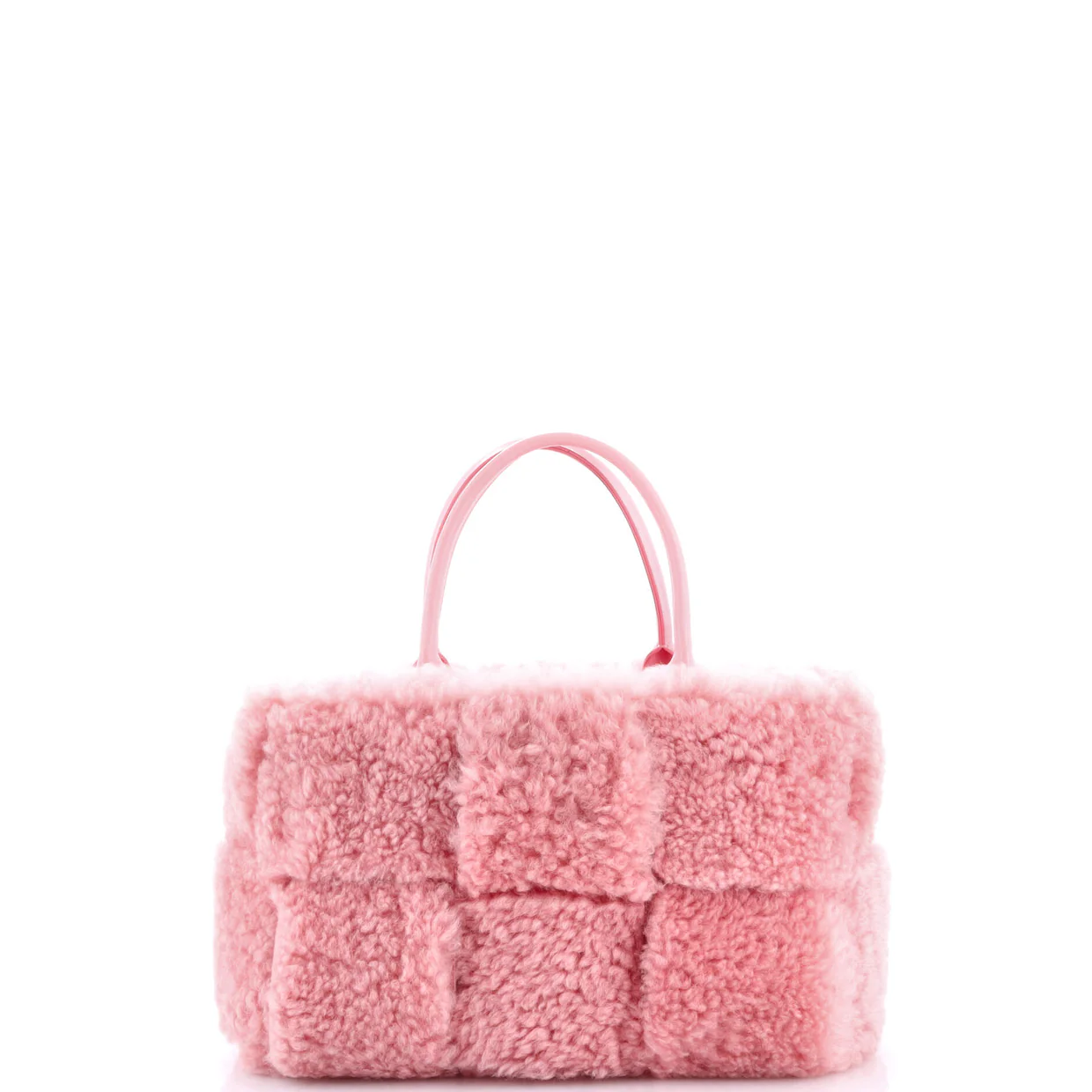 Arco Tote Intrecciato Shearling Small - Deep Luxury