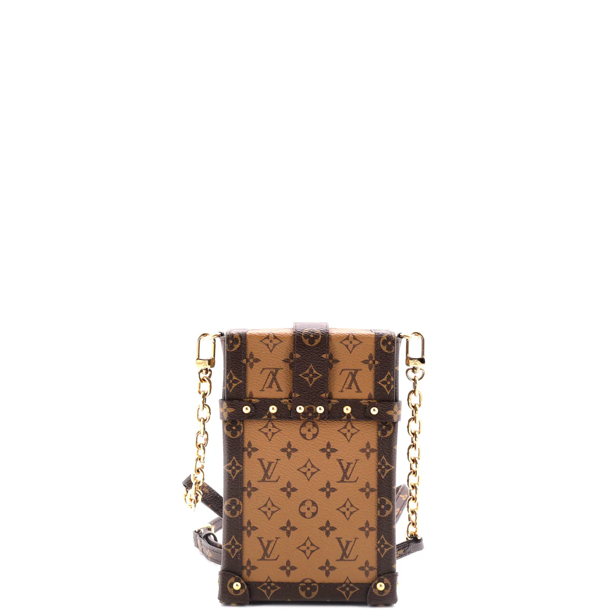 Vertical Trunk Pochette Reverse Monogram Canvas - Deep Luxury