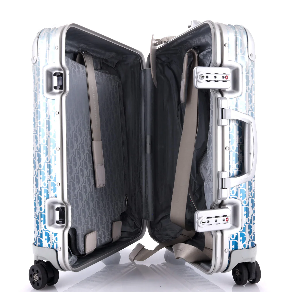 Dior x Rimowa Cabin Trolley Oblique Aluminum - Deep Luxury