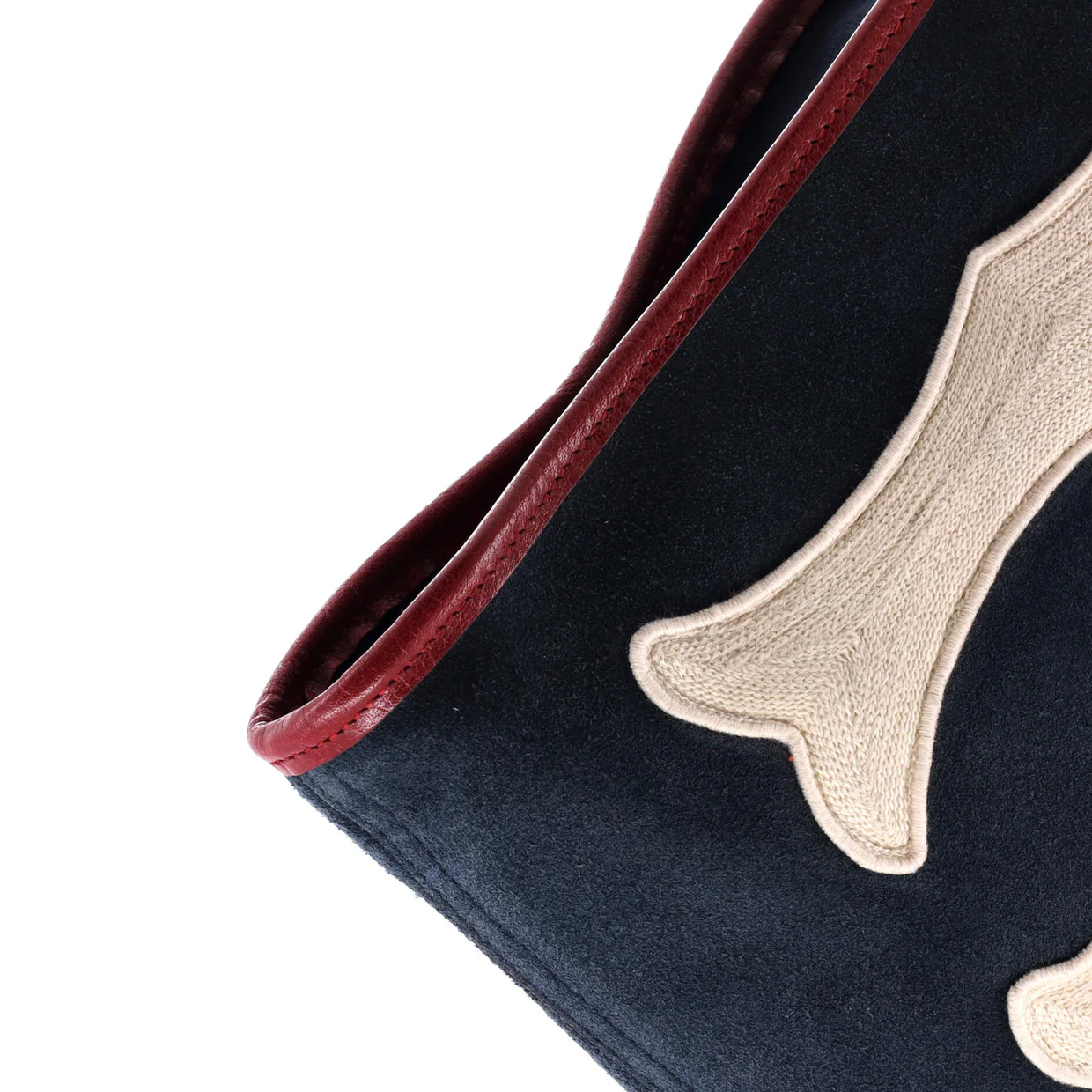 Rajah Chain Tote Suede with Applique Large - Deep Luxury