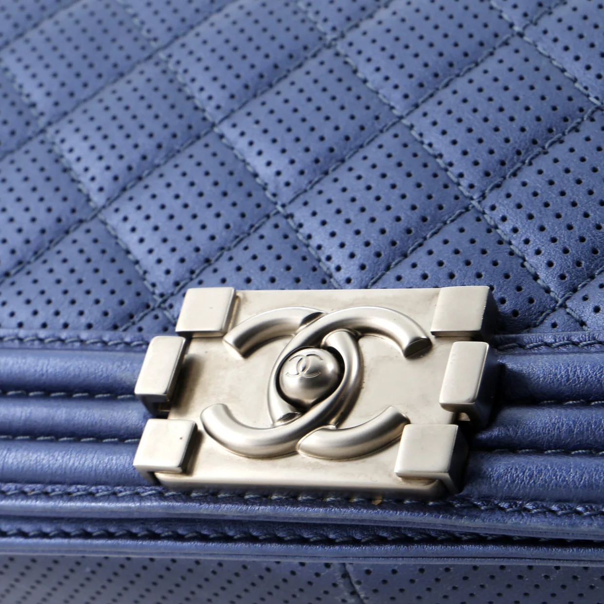 Boy Flap Bag Quilted Perforated Lambskin Old Medium - Deep Luxury