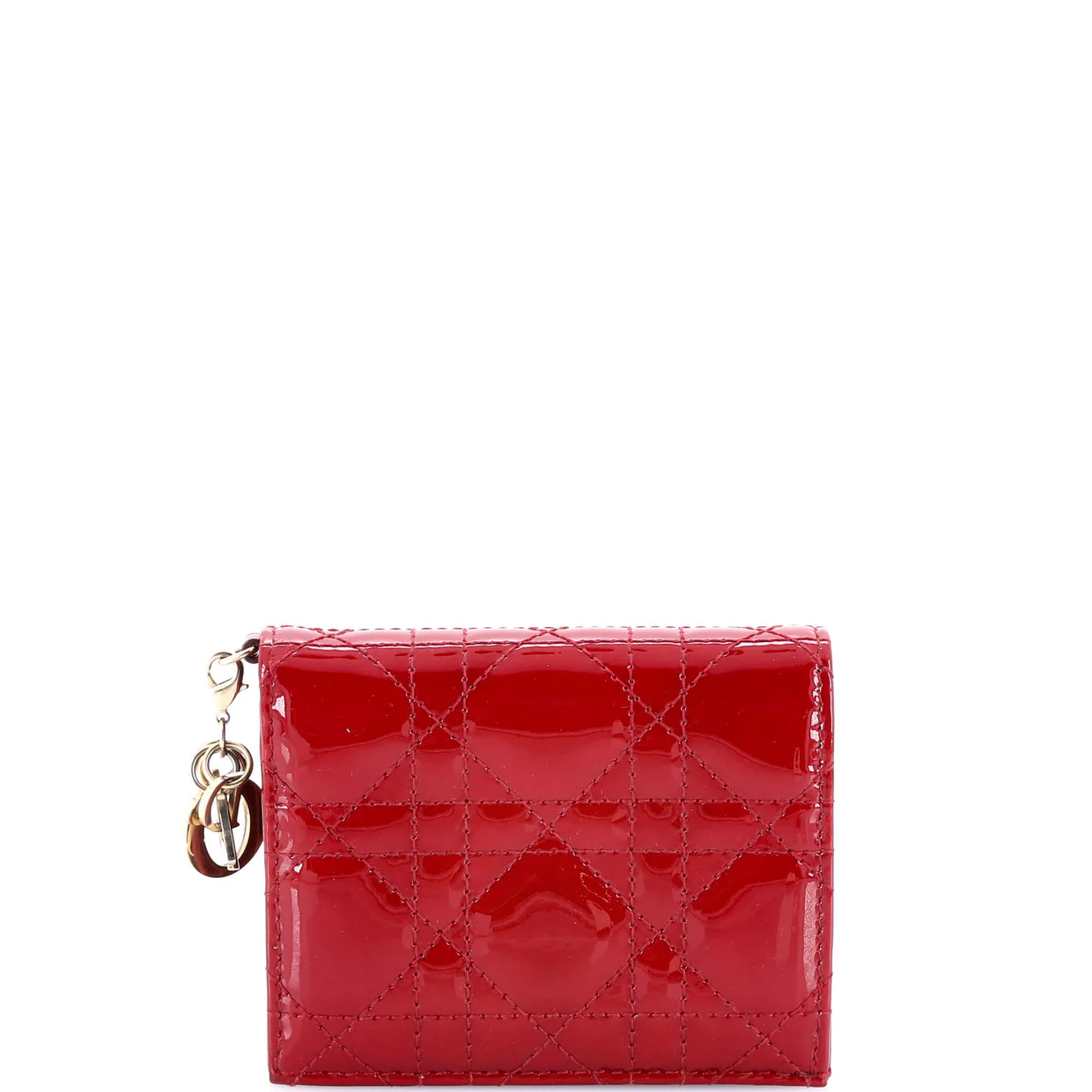 Lady Dior Wallet Cannage Quilt Patent Mini - Deep Luxury