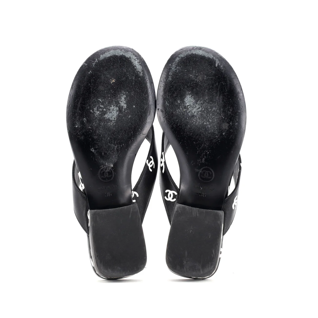 Women's CC Coco Beach Thong Sandals Printed Leather - Deep Luxury