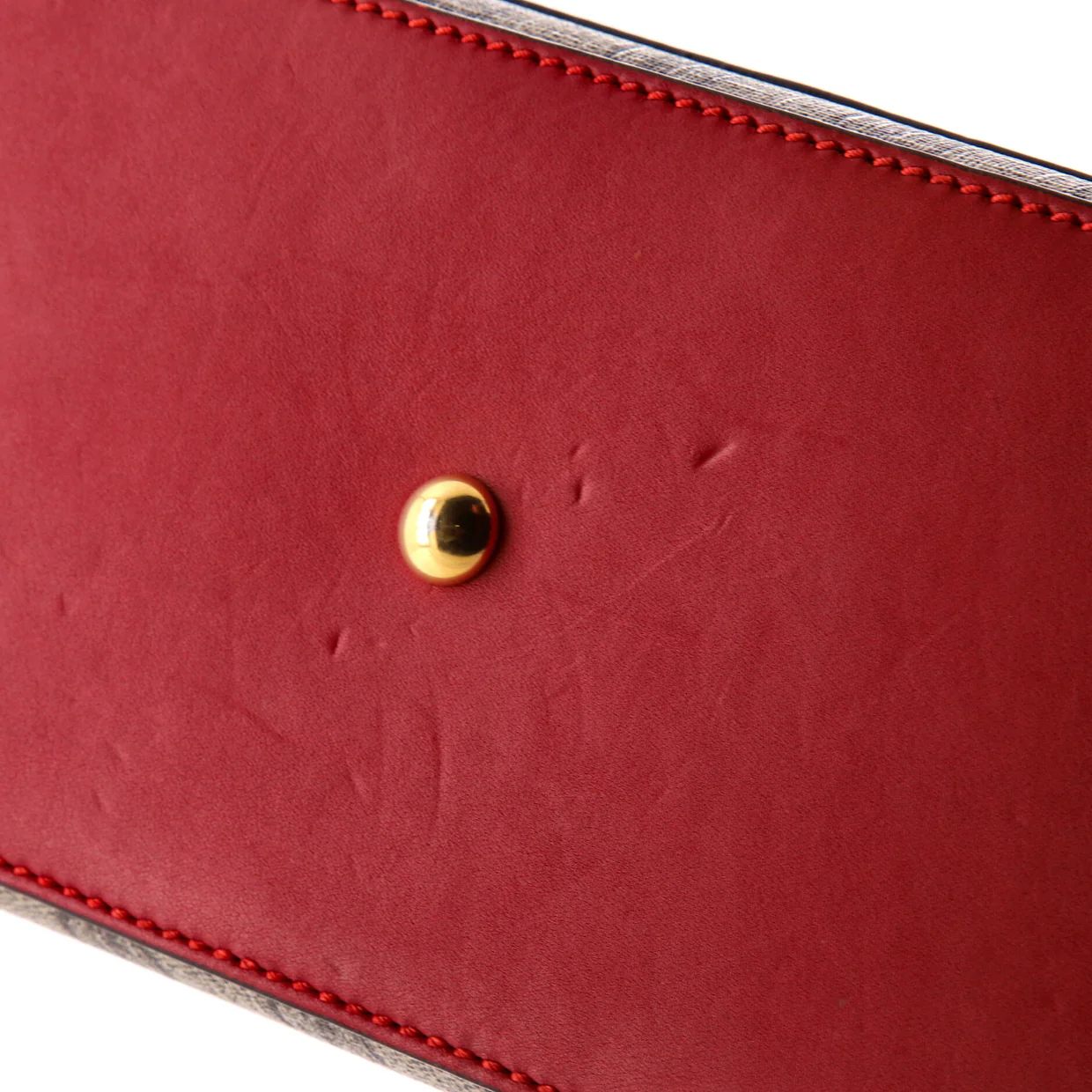 Padlock Top Handle Bag GG Coated Canvas and Leather Small - Deep Luxury