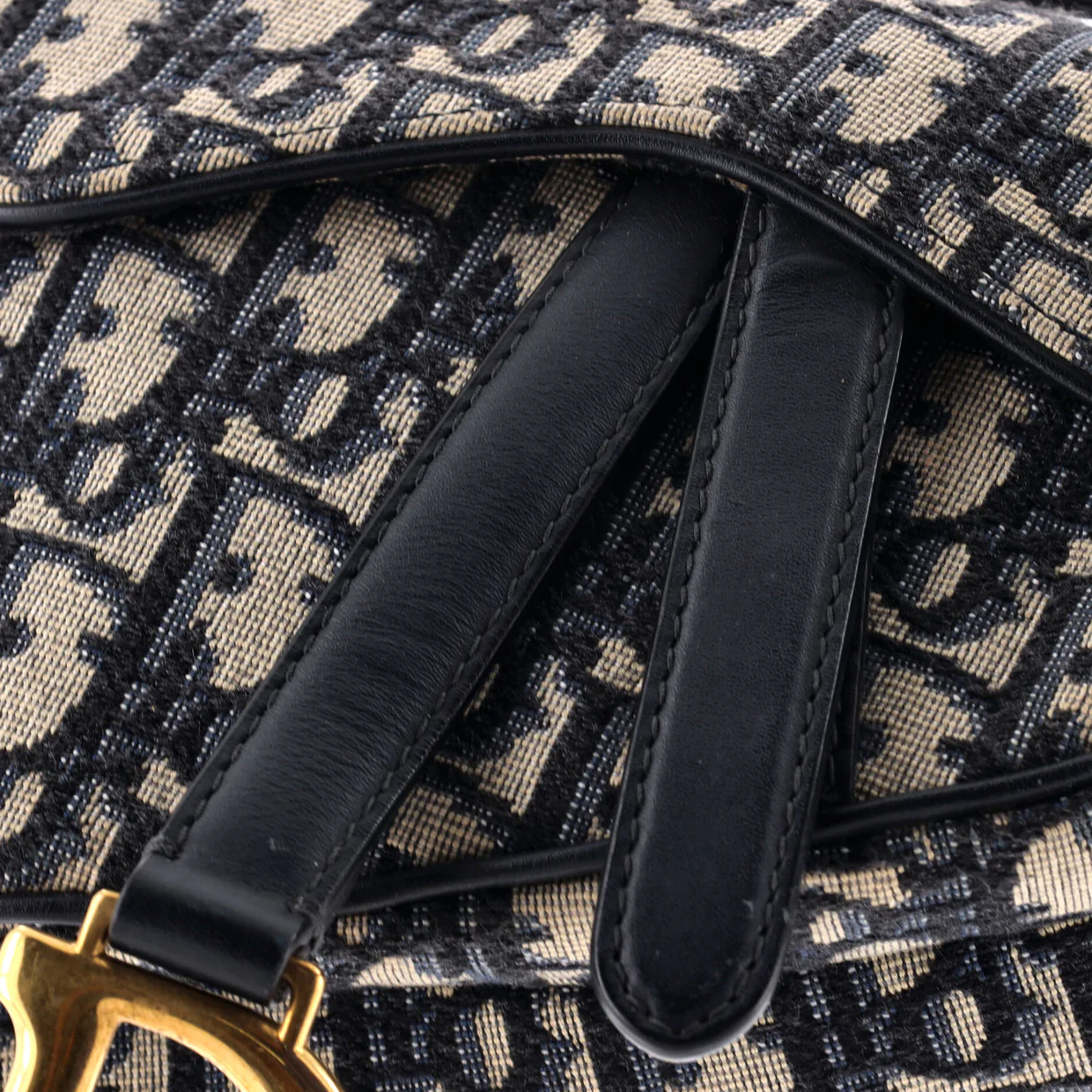 Saddle Handbag Oblique Canvas Mini - Deep Luxury