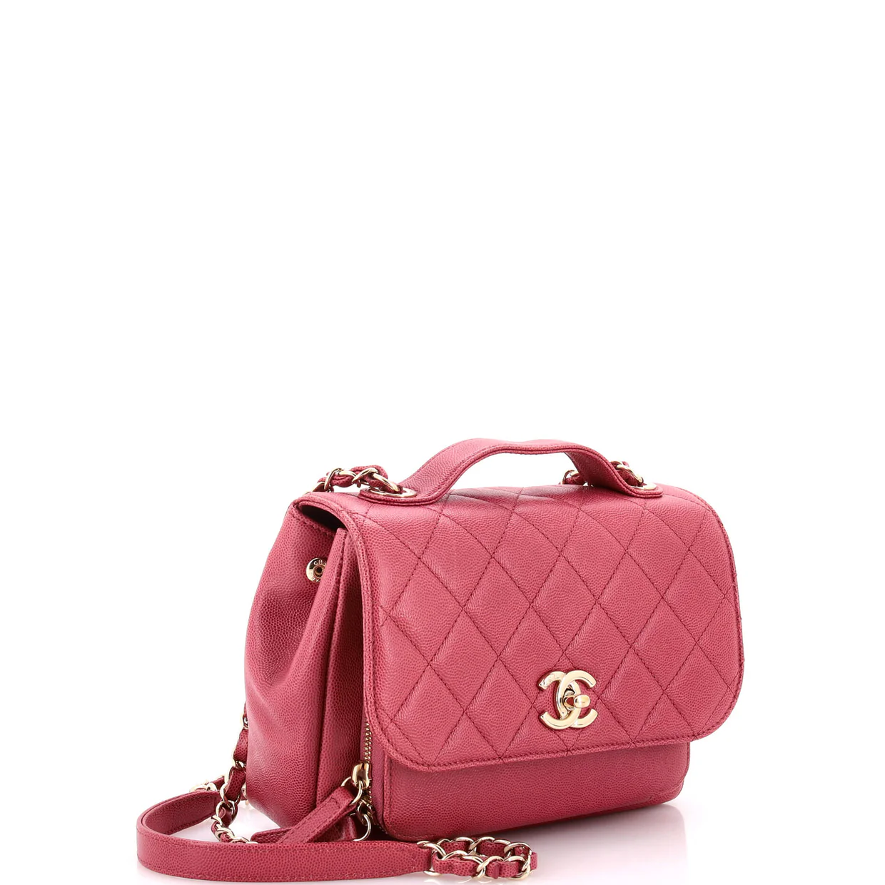 Business Affinity Flap Bag Quilted Caviar Small - Deep Luxury