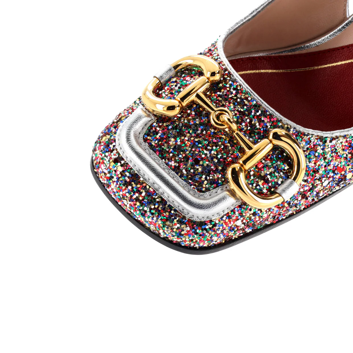Women's Lovelight Horsebit Slingback Pumps Glitter - Deep Luxury