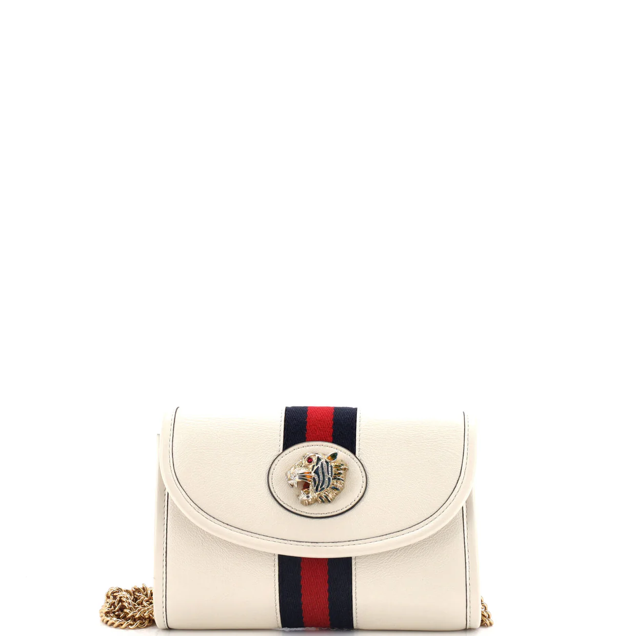 Rajah Web Chain Shoulder Bag Leather Mini - Deep Luxury