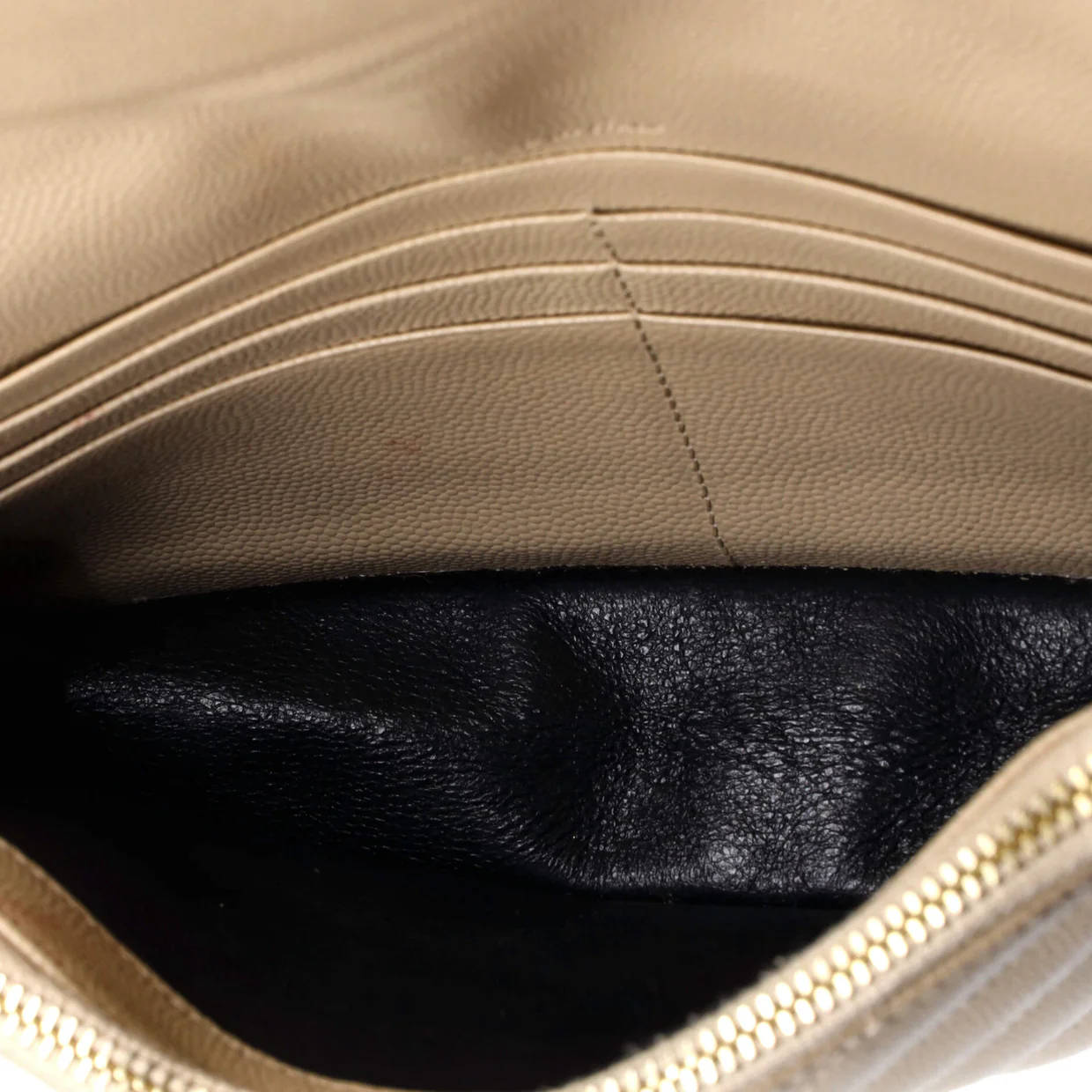Classic Monogram Wallet on Chain Matelasse Chevron Leather Small - Deep Luxury