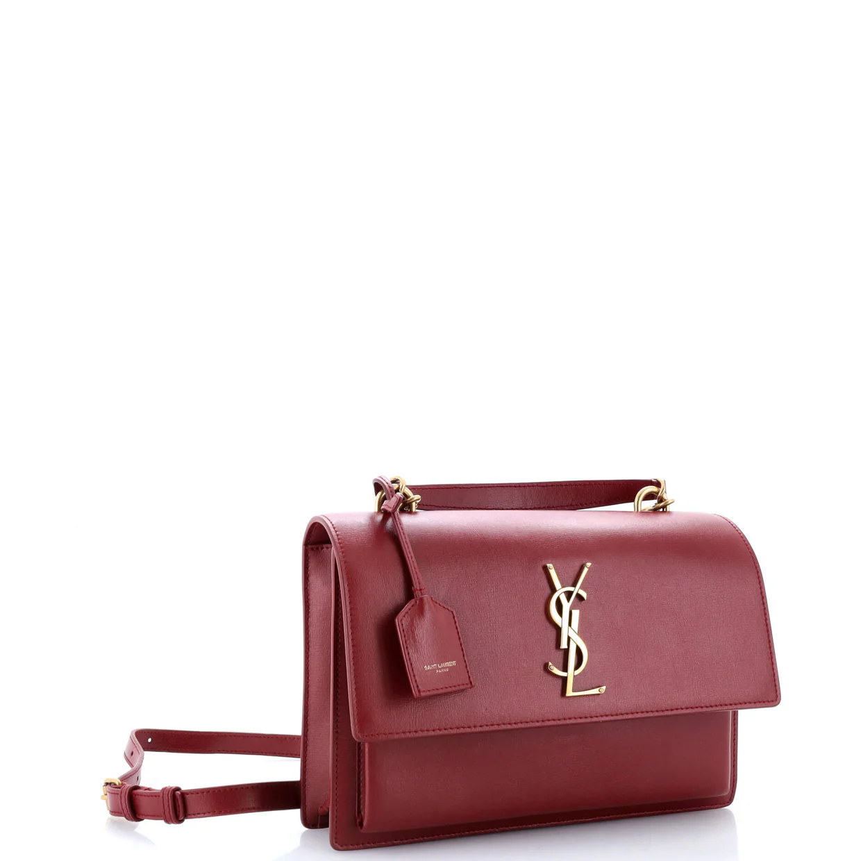 Sunset Top Handle Shoulder Bag Leather Medium - Deep Luxury