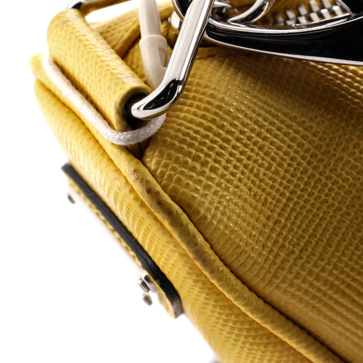 Triangle Logo Zip Crossbody Bag Saffiano Leather Small - Deep Luxury