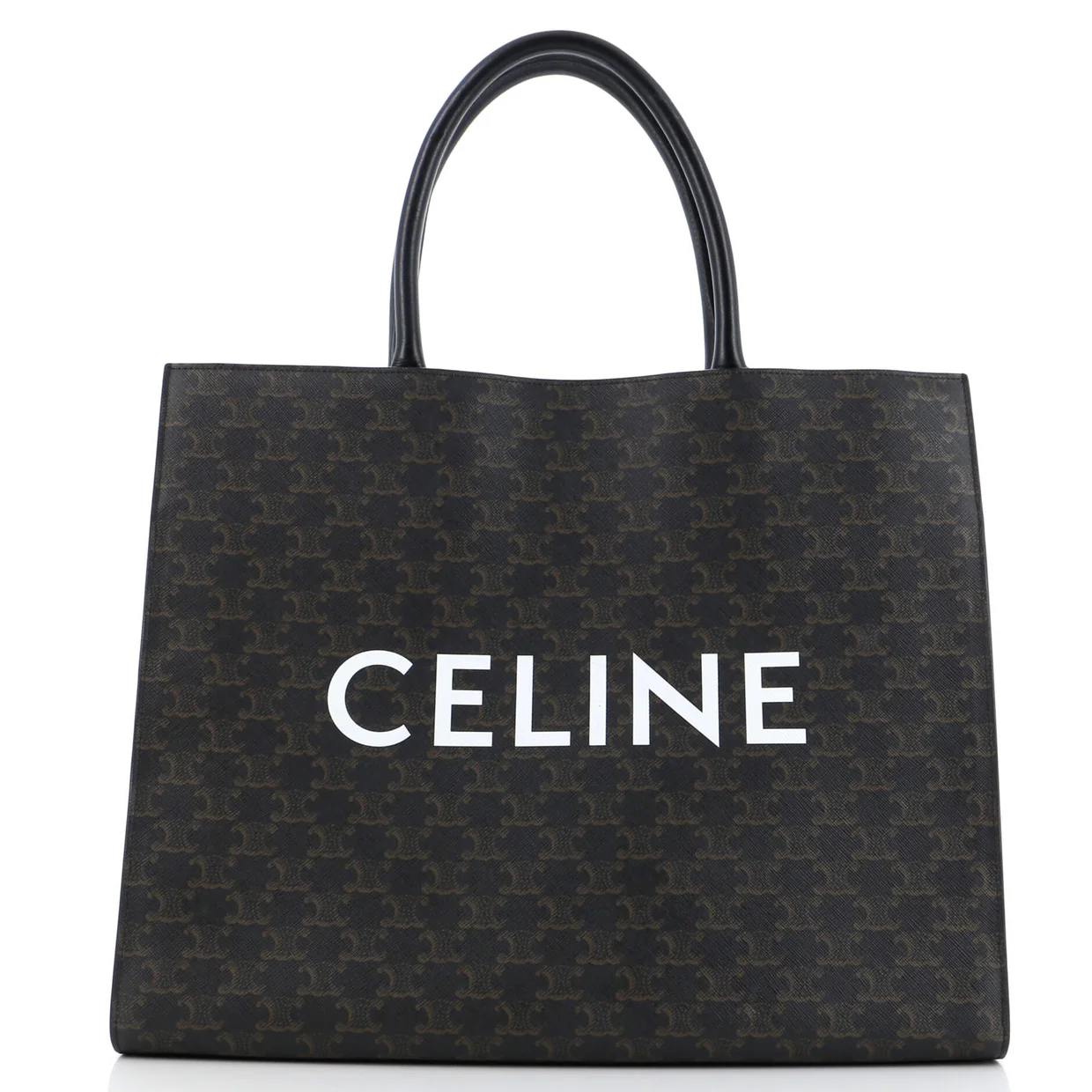 Horizontal Logo Cabas Tote Triomphe Coated Canvas - Deep Luxury