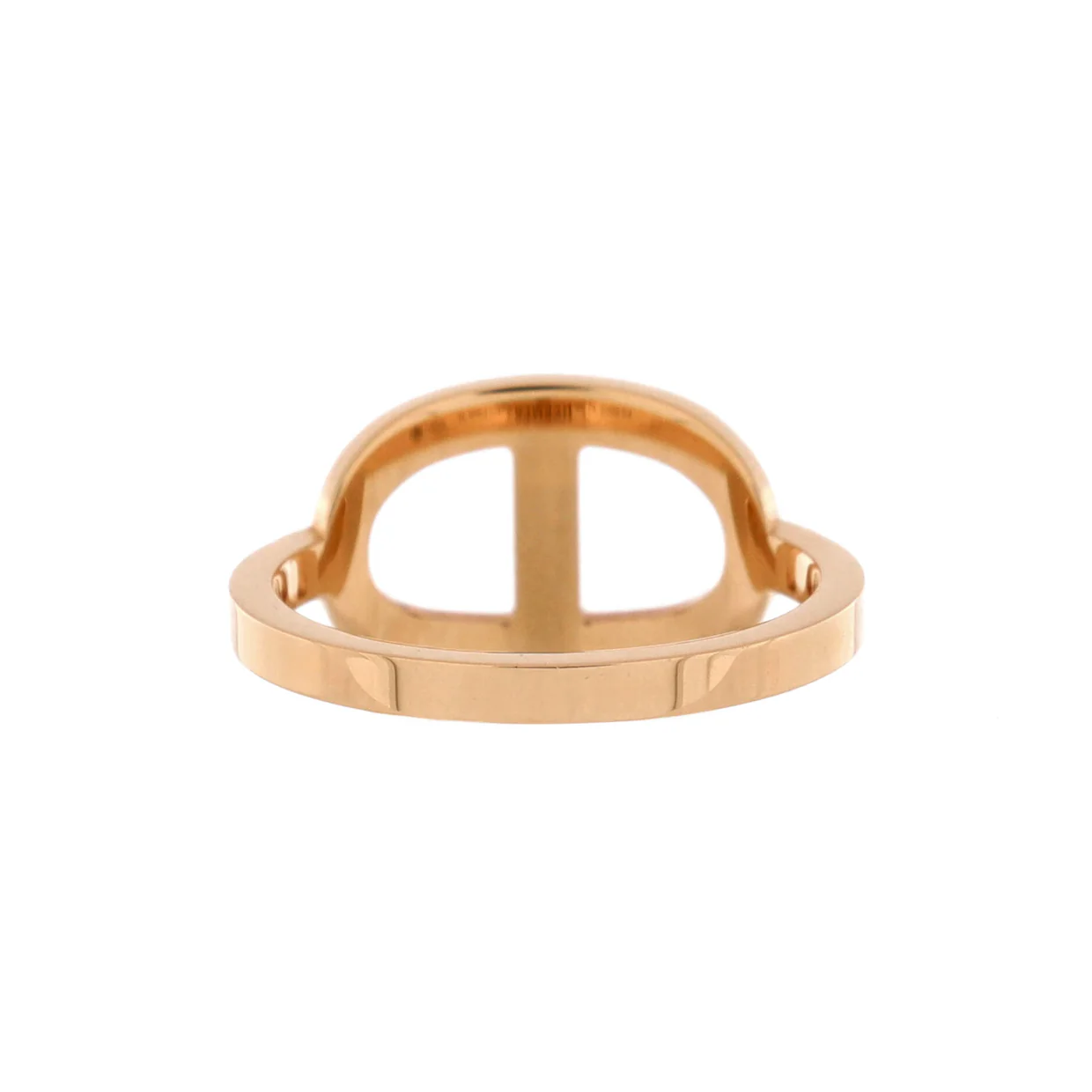 Chaine d'Ancre Contour Ring 18K Rose Gold and Diamonds Medium - Deep Luxury
