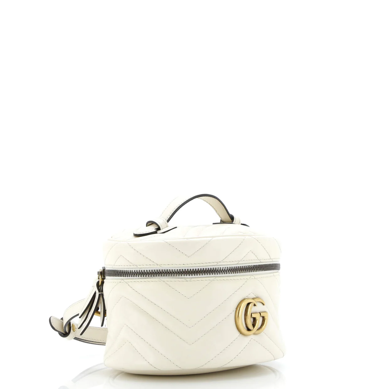 GG Marmont Top Handle Cosmetic Case Matelasse Leather Mini - Deep Luxury