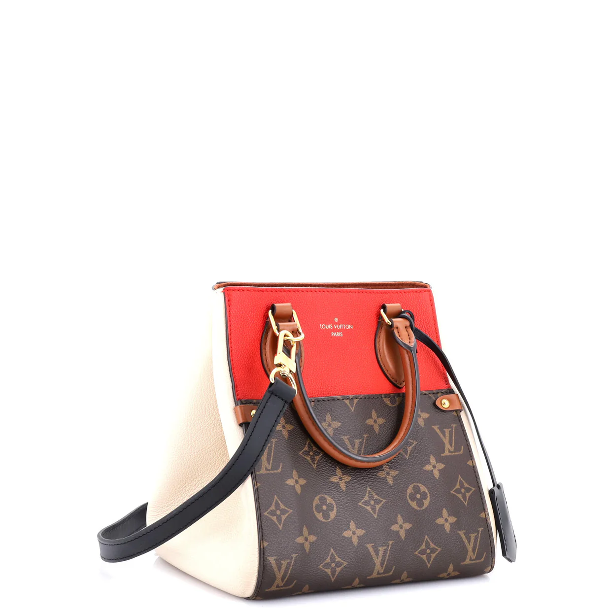 Fold Tote Monogram Canvas and Leather PM - Deep Luxury