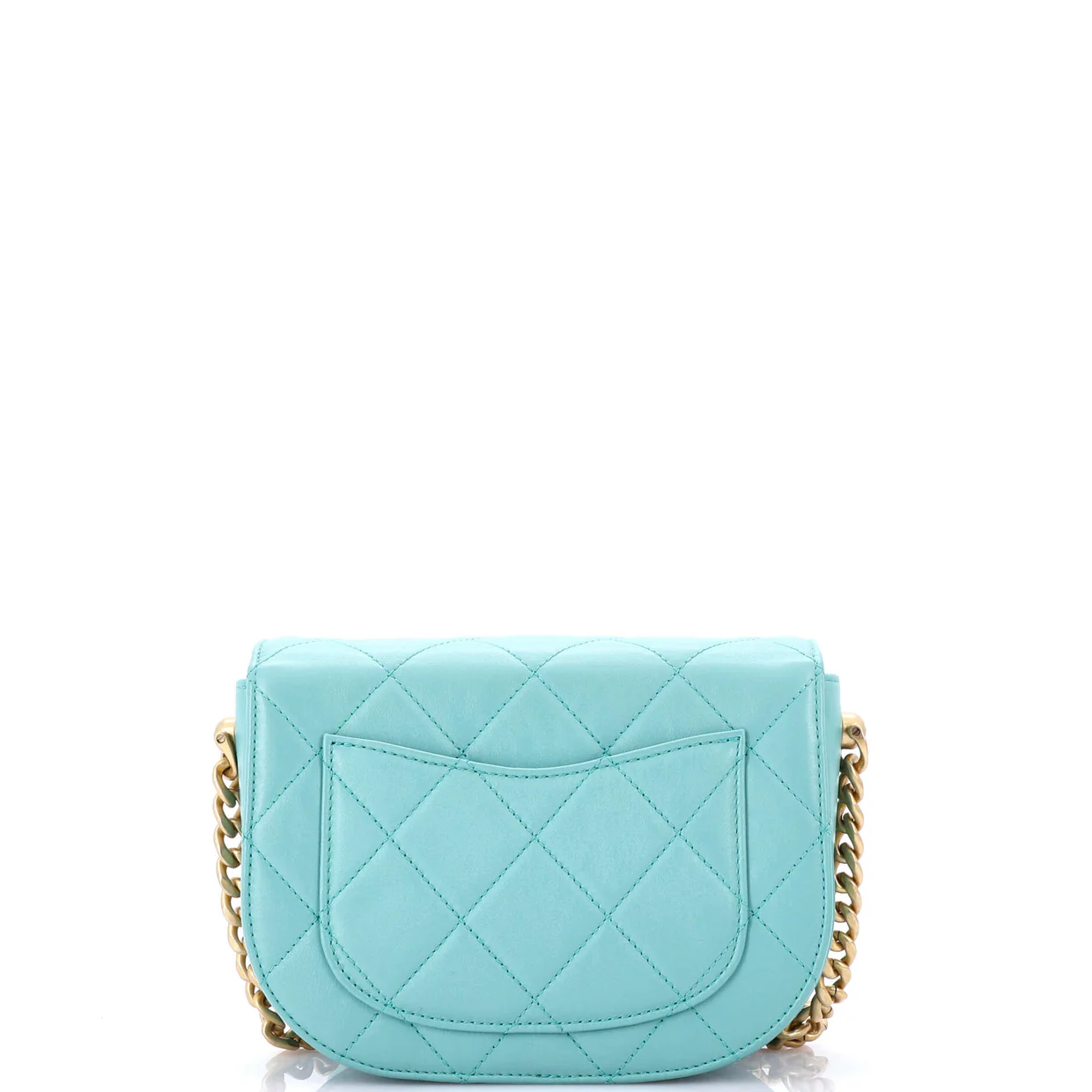 Moon Flap Messenger Bag Quilted Calfskin Mini - Deep Luxury