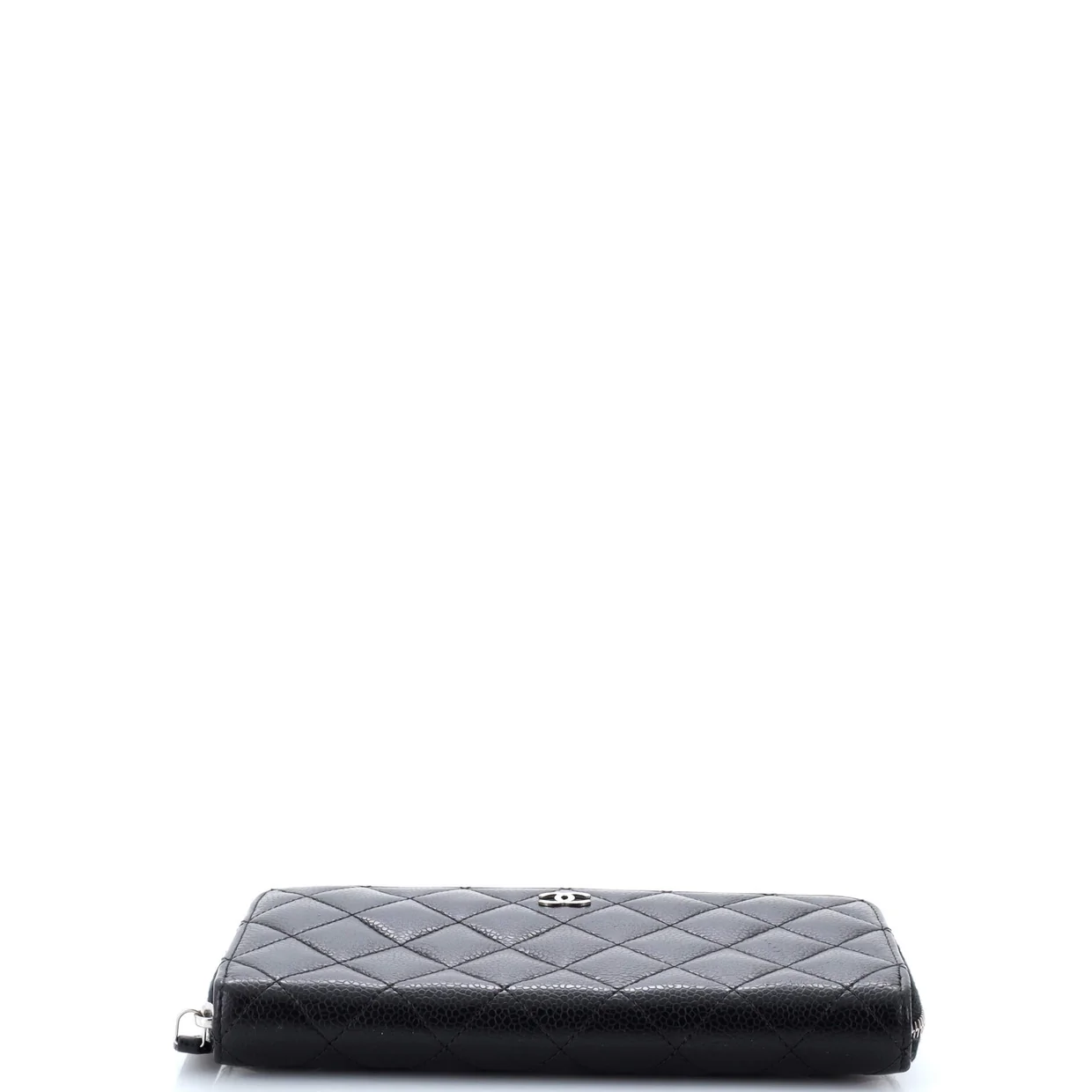 Zip Around Wallet Quilted Caviar Long - Deep Luxury