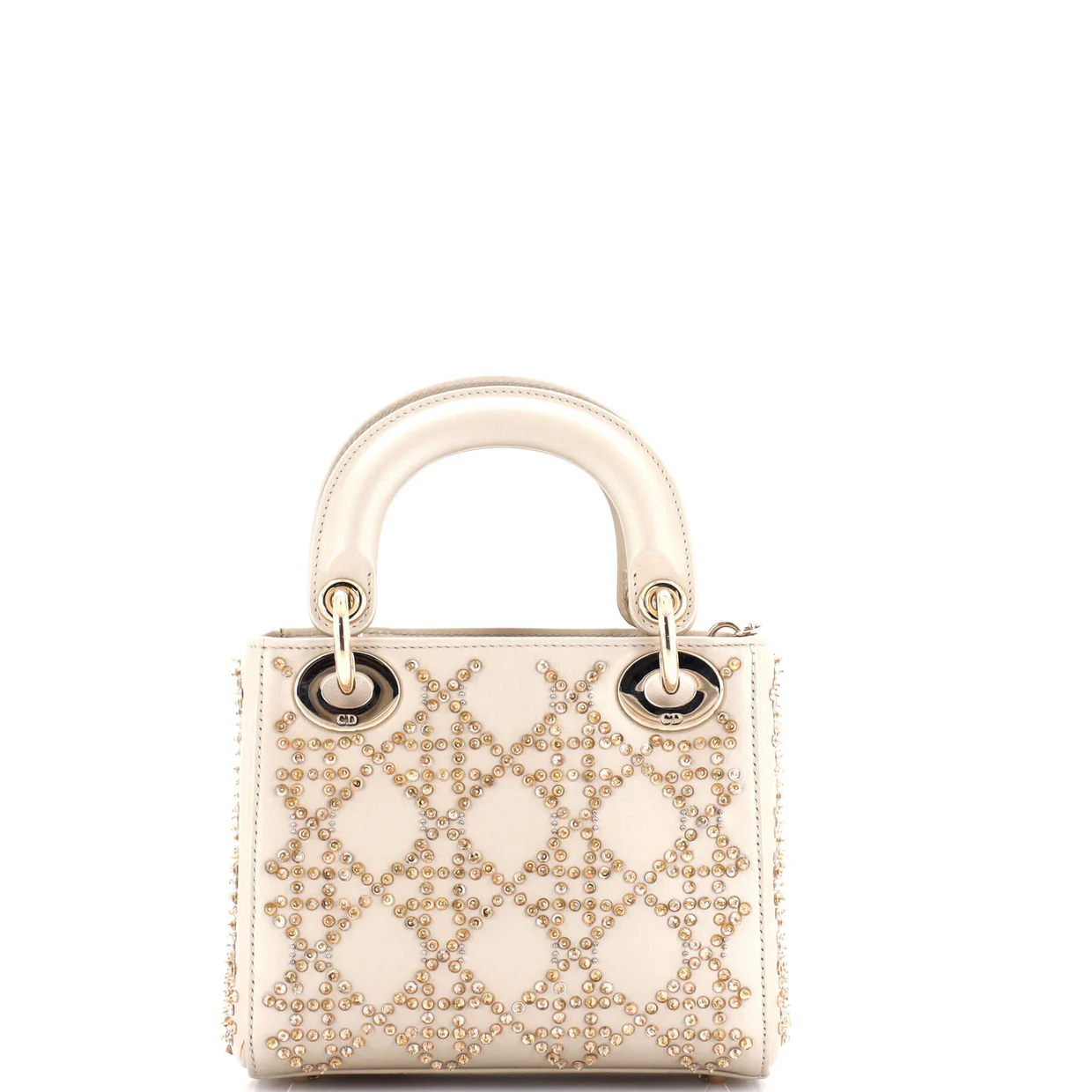 Lady Dior Chain Bag Crystal Embellished Cannage Quilt Leather Mini - Deep Luxury