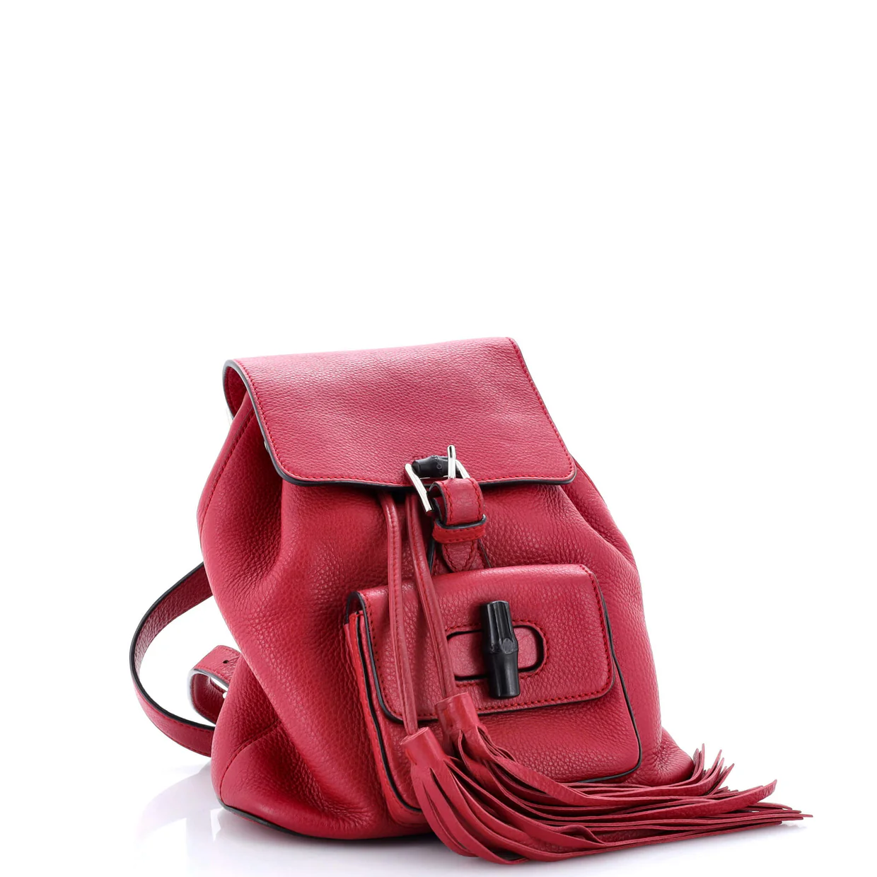 Bamboo Tassel Backpack Leather Mini - Deep Luxury