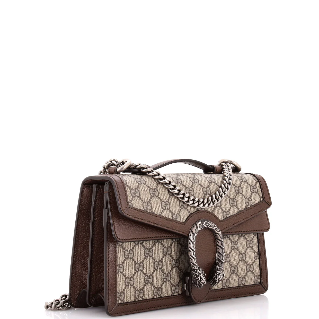 Dionysus Top Handle Chain Bag GG Coated Canvas Small - Deep Luxury