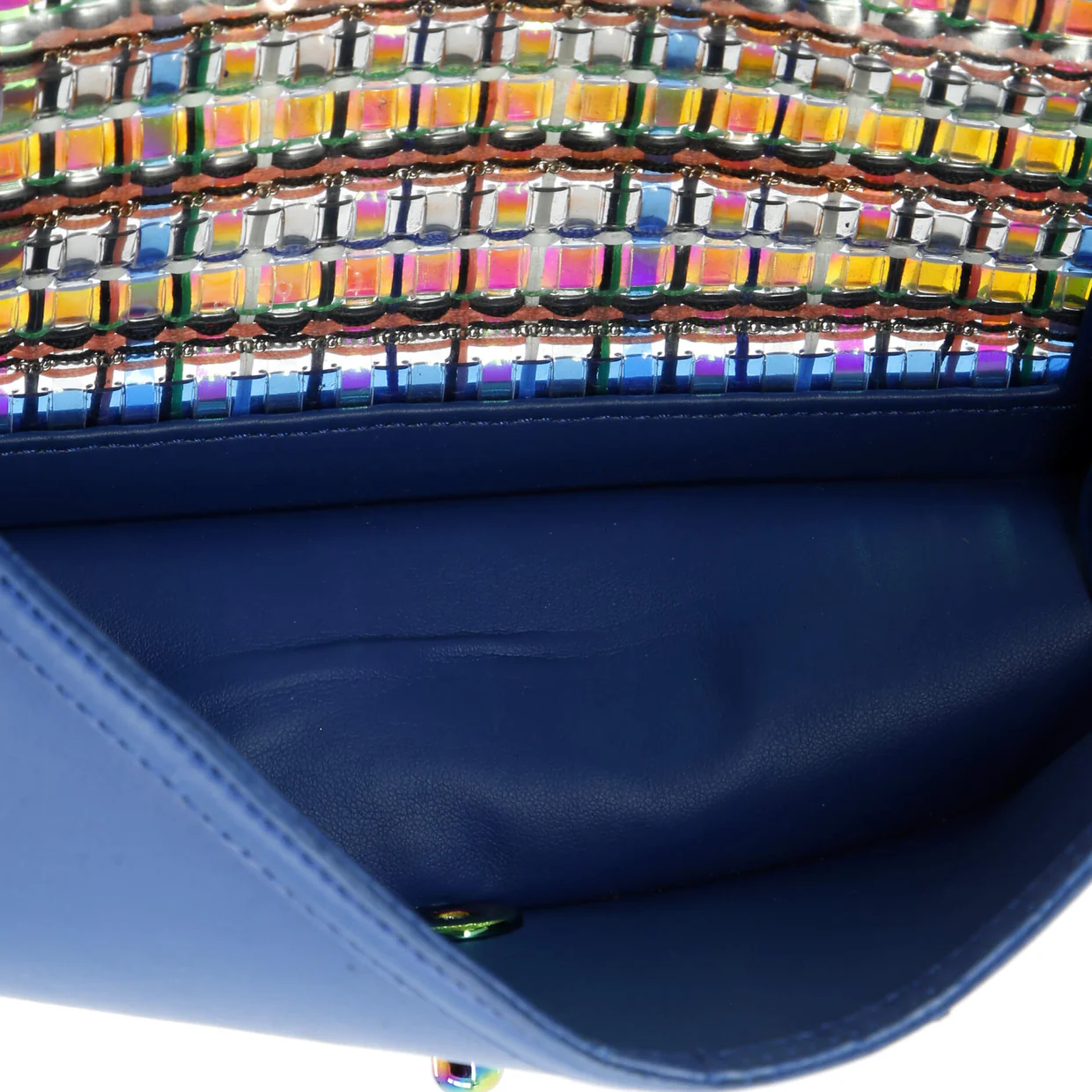 Boy Flap Bag Woven PVC with Lambskin Old Medium - Deep Luxury