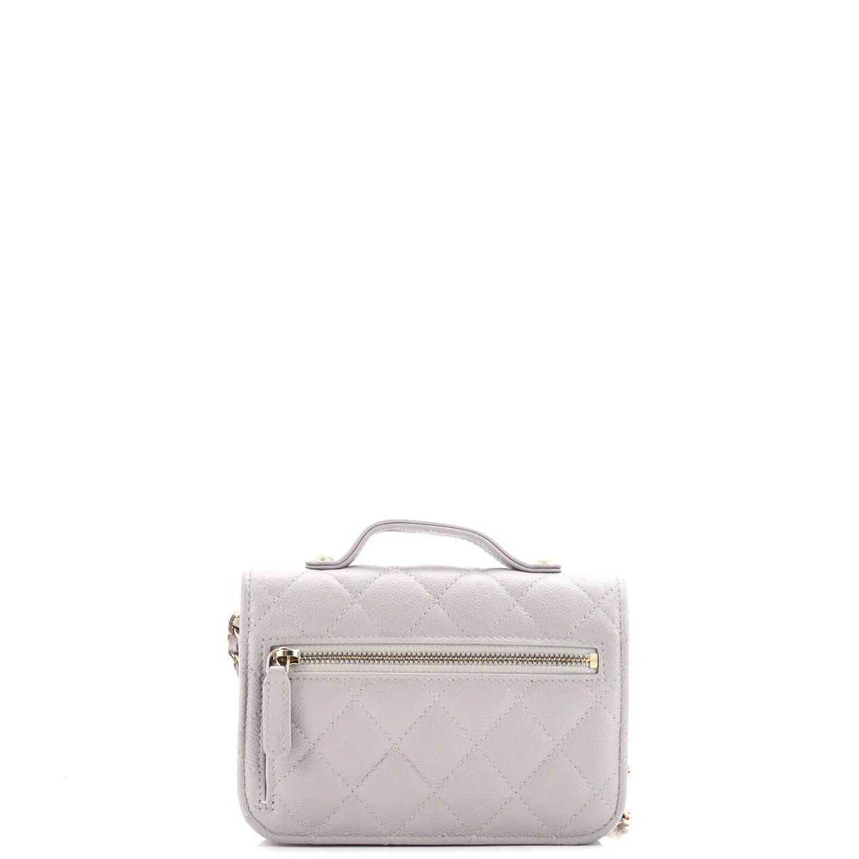 Business Affinity Flap Clutch with Chain Quilted Caviar - Deep Luxury