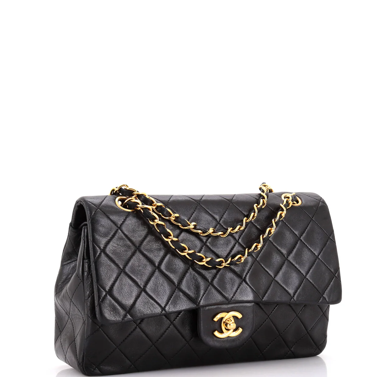 Vintage Classic Double Flap Bag Quilted Lambskin Medium - Deep Luxury